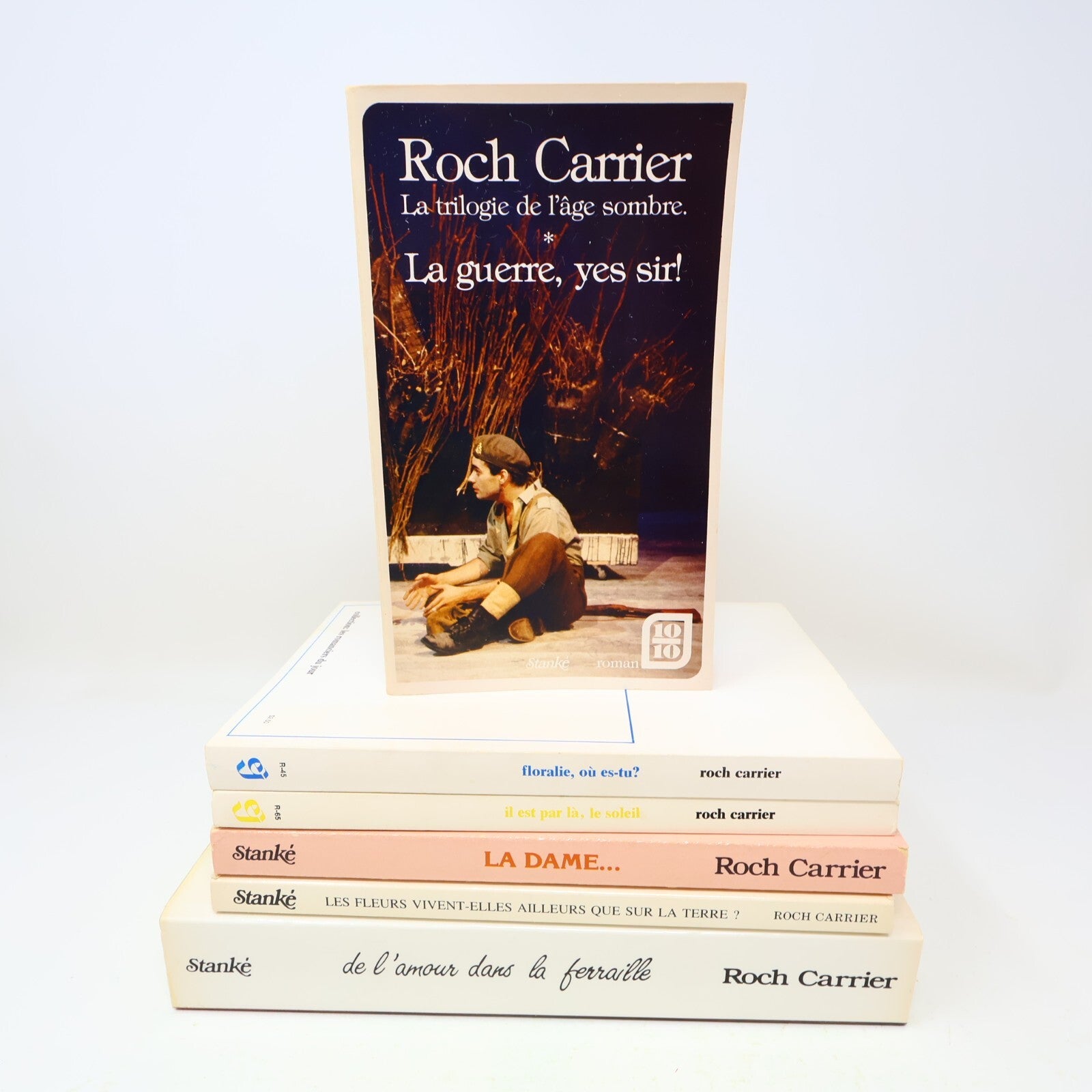 Roch Carrier Lot 6 Livres La Guerre Yes Sir!/Floralie ou Es-Tu? Roman Québec 80s
