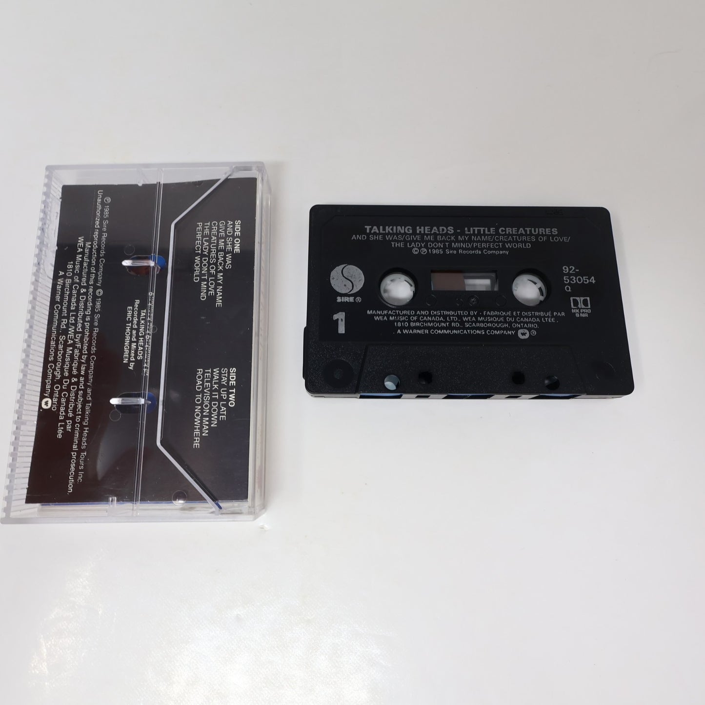Talking Heads Little Creatures Cassette Road to Nowhere 1985 Sire 92 53054