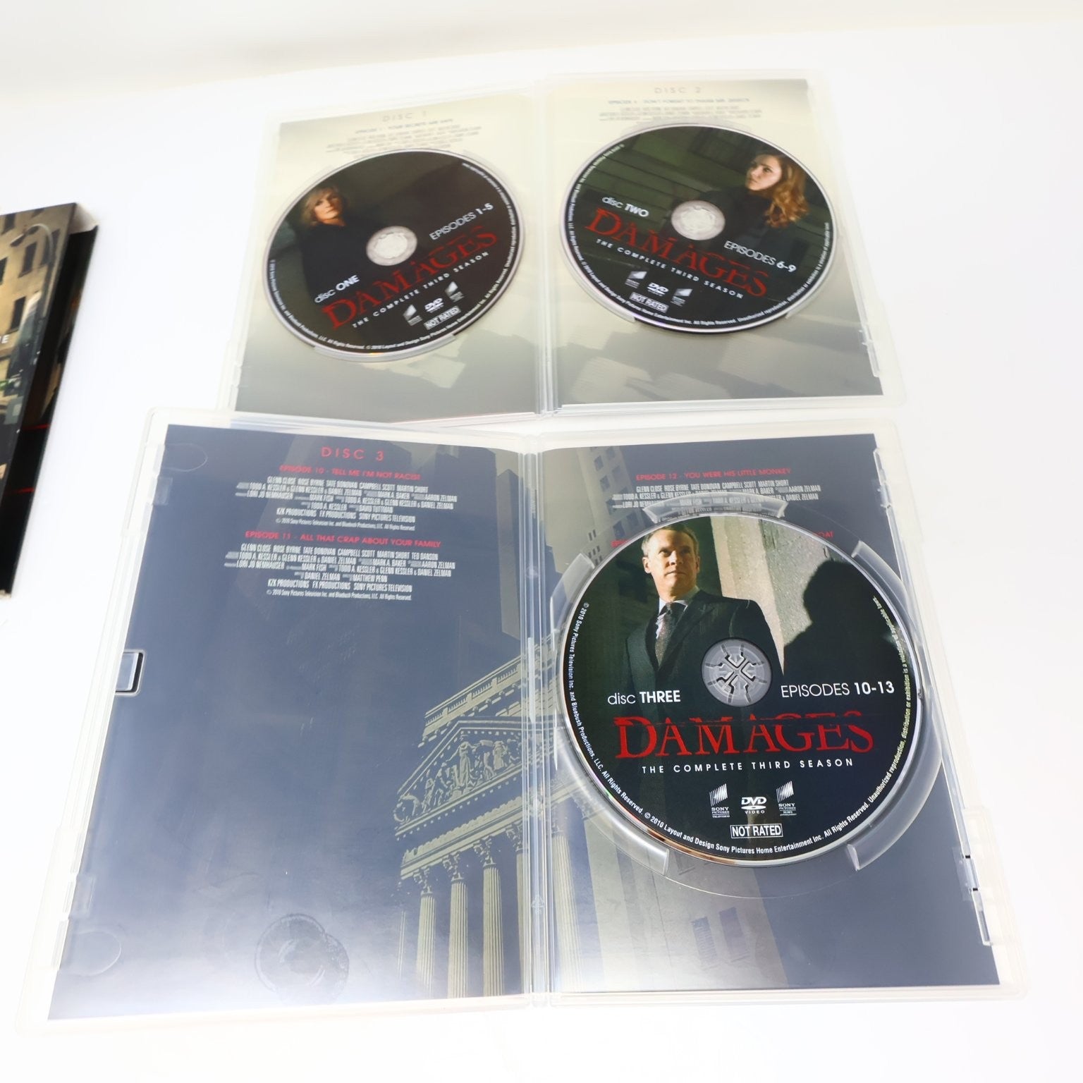 Damages DVD Complete Series Seasons 1-5 Glenn Close Rose Byrne 2007-2012 NTSC