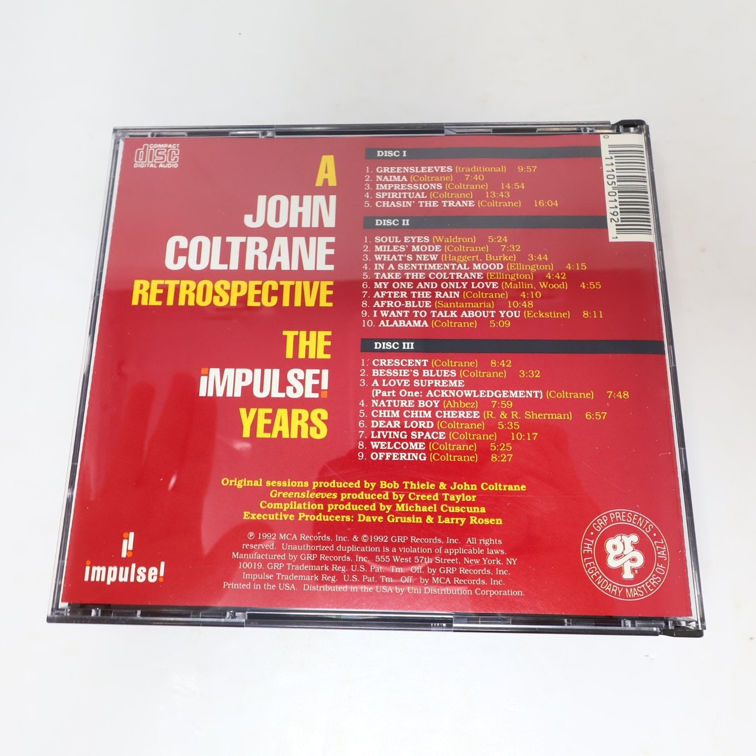 John Coltrane 4 CD Lot Retrospective The Impulse! Years/Blue Trane/Gentle Side
