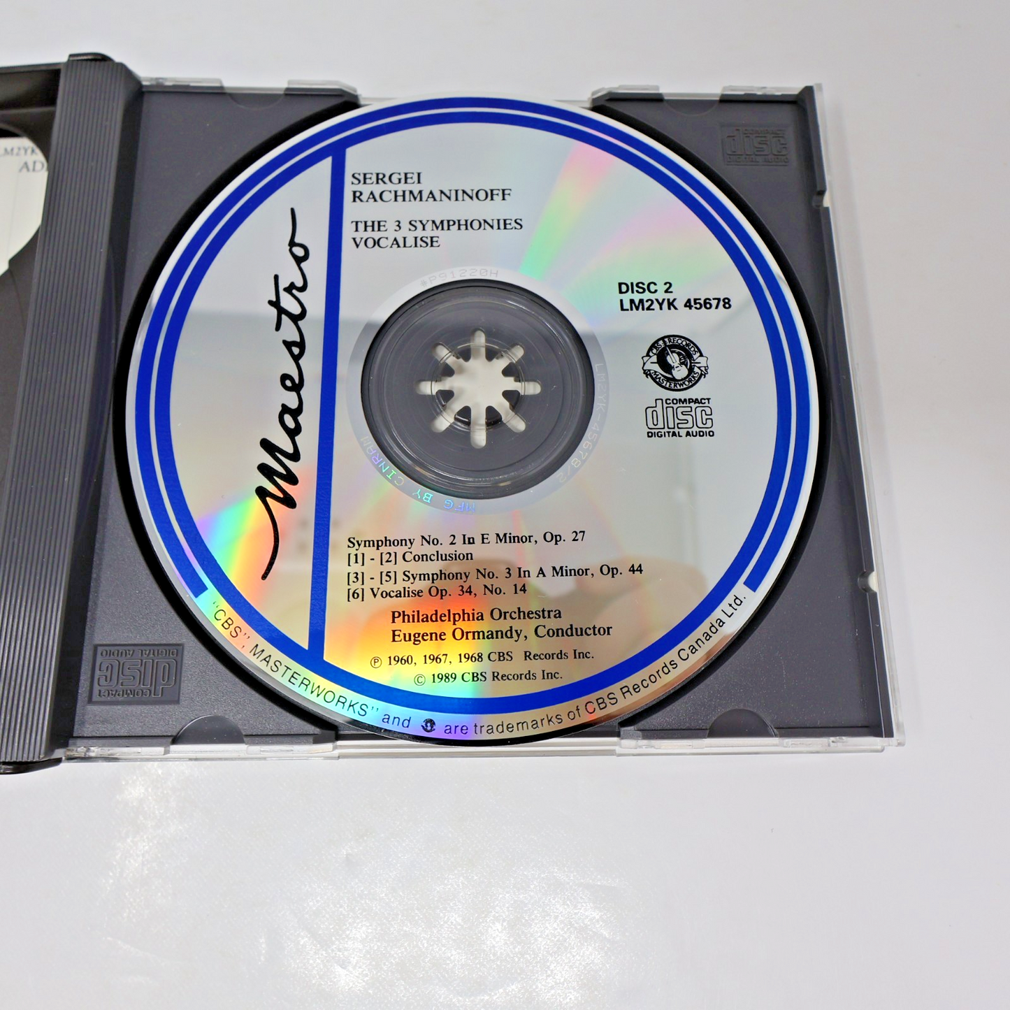 Rachmaninov Symphonies 1-2-3/Vocalise CD Eugene Ormandy/Philadelphia Masterworks