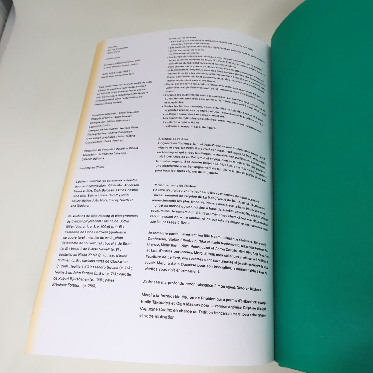 2017 Végan le Livre de Cuisine Végétalienne de Jean-Christian Jury Recettes HC