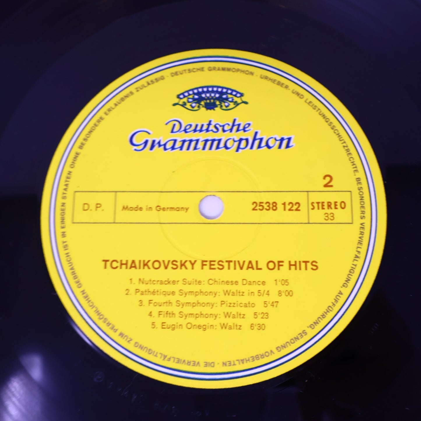 Tchaikovsky Festival Of Hits Deutsche Grammophon LP Record Vinyl 2538 122 Canada