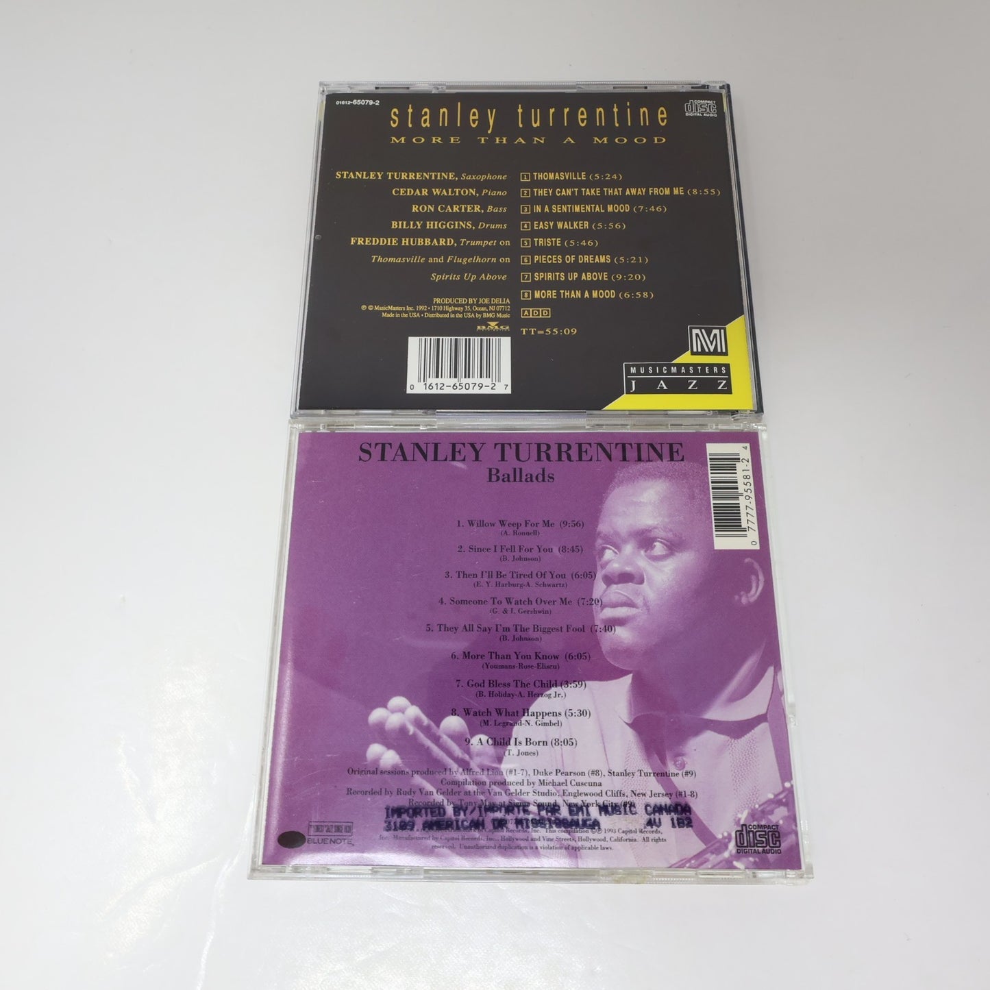 Stanley Turrentine 2 CD Lot Ballads/More Than A Mood Blue Note/MusicMasters Jazz