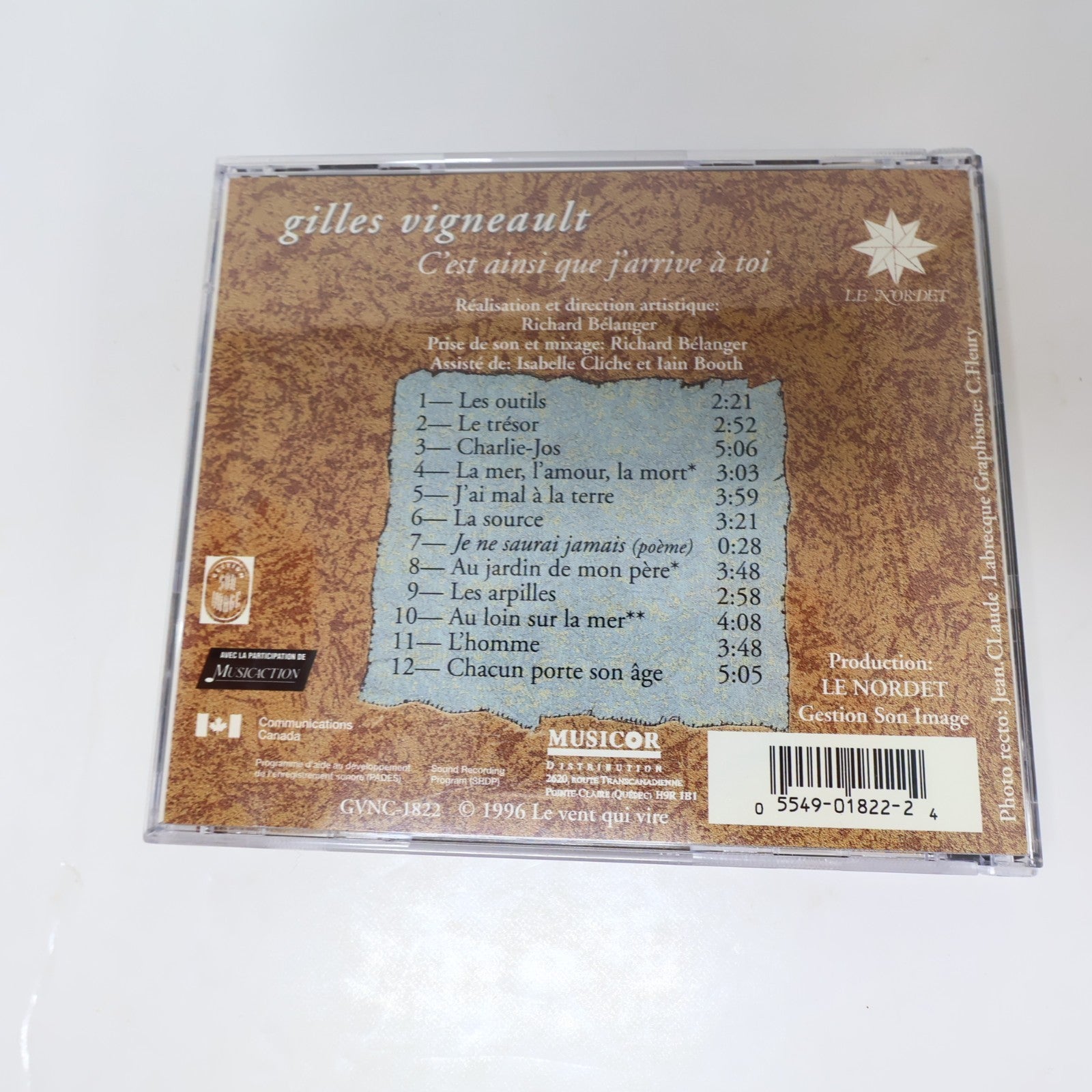 Gilles Vigneault Lot 4 CDs Vivre Debout/Retrouvailles Folk Country Pop 1996-2014