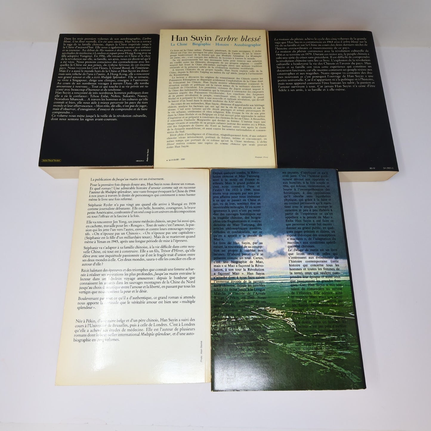 Han Suyin Lot 10 Livres Déluge du Matin/L'Arbre Blessé/Moisson du Phénix Romance