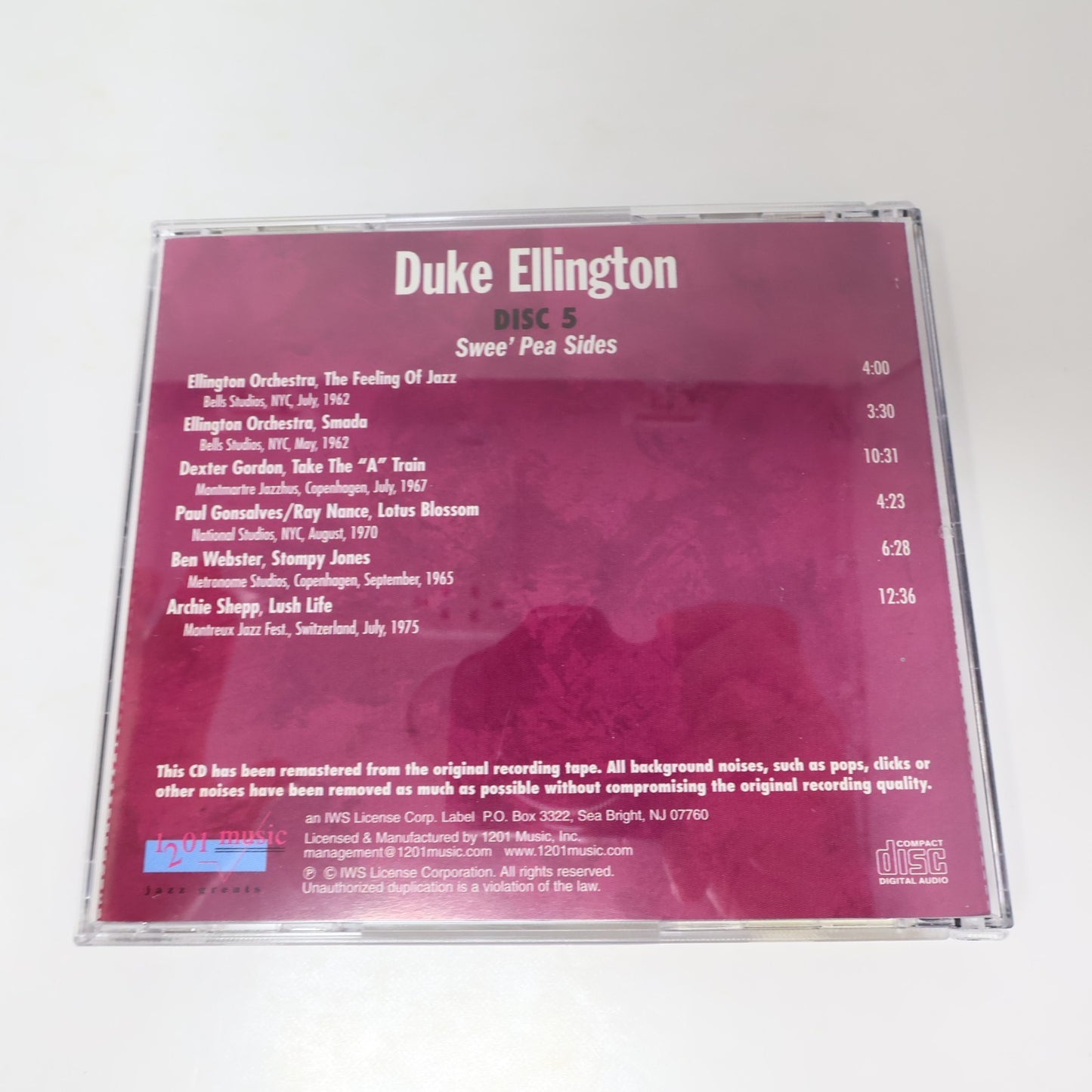 Everybody Loves Duke Ellington Volume 2 Original Jazz Legends 5 CD Set Tested