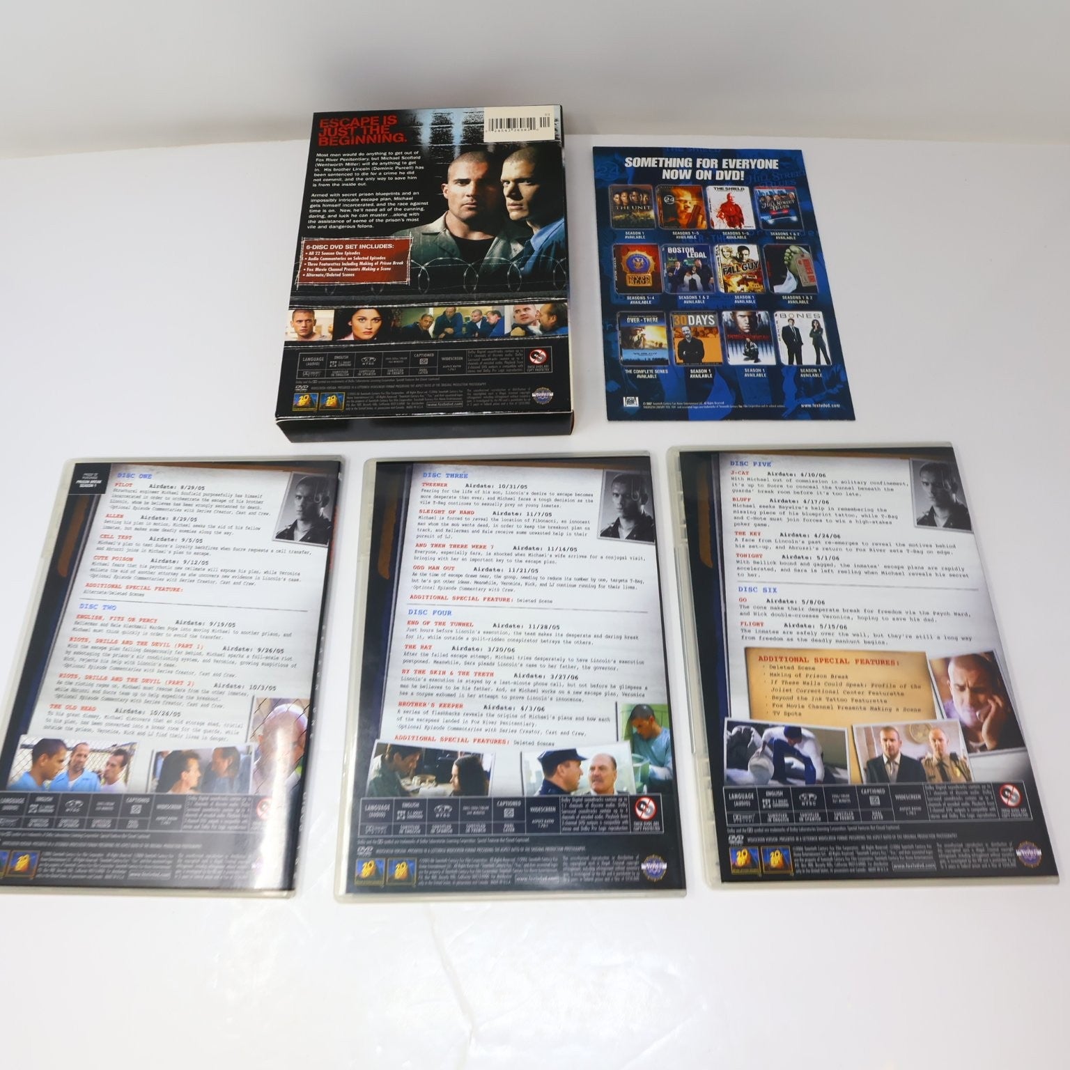 Prison Break Season 1-2 DVD Lot NTSC Region 1 Dominic Purcell/Wentworth Miller