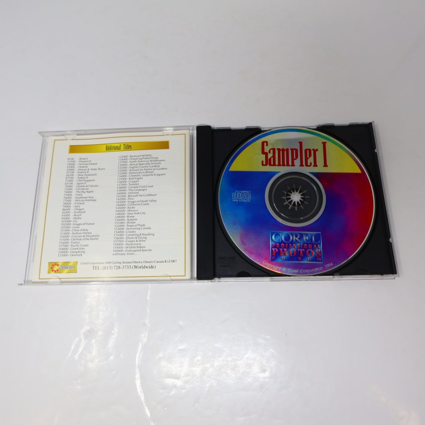 Corel Professional Photo CD-Rom Sampler 1 Limited Ed. For Older Win/Mac OS 1994