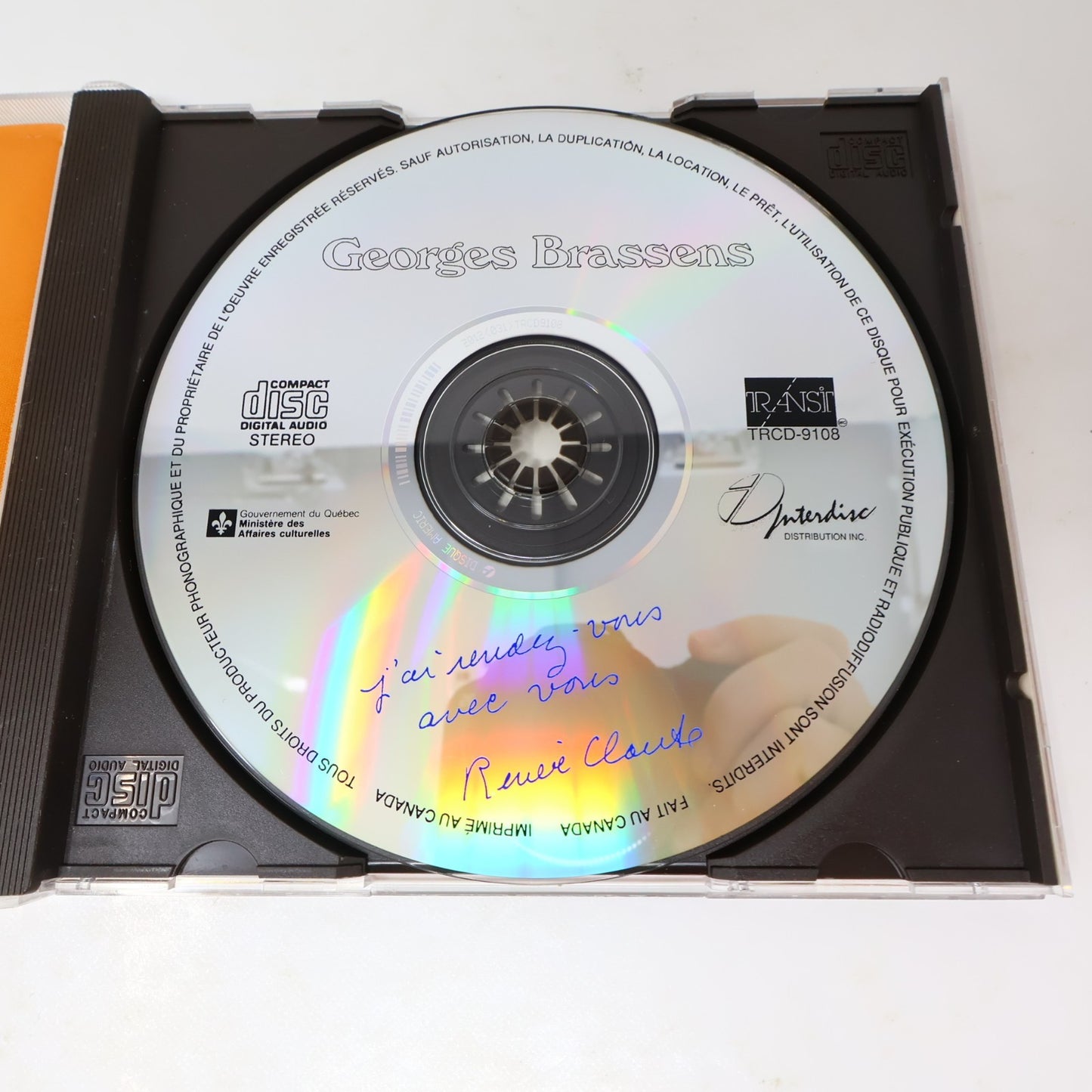 J'ai Rendez-Vous avec Vous CD Renée Claude Georges Brassens Transit 1993 Pop