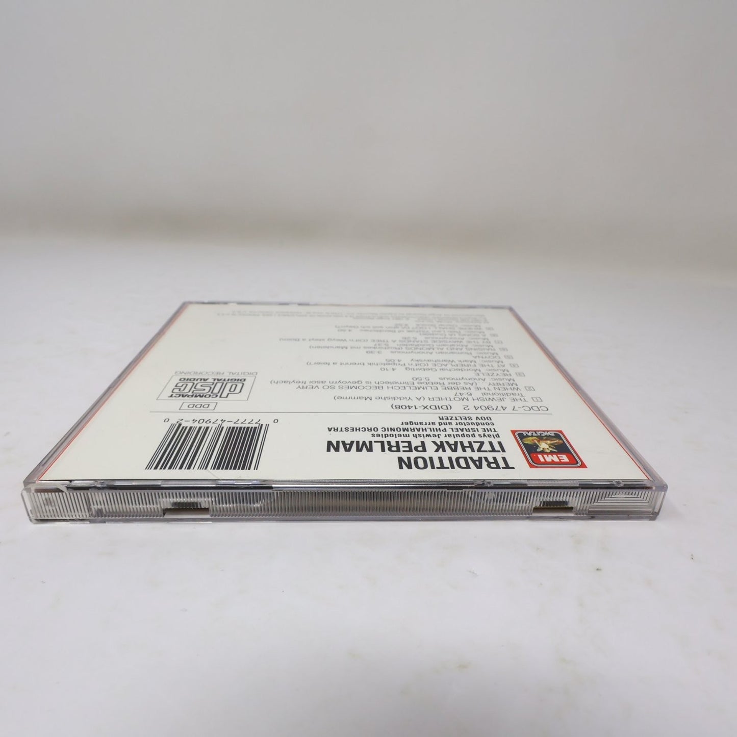 Itzhak Perlman Tradition CD 1987 EMI Digital Popular Jewish Melodies Dov Seltzer