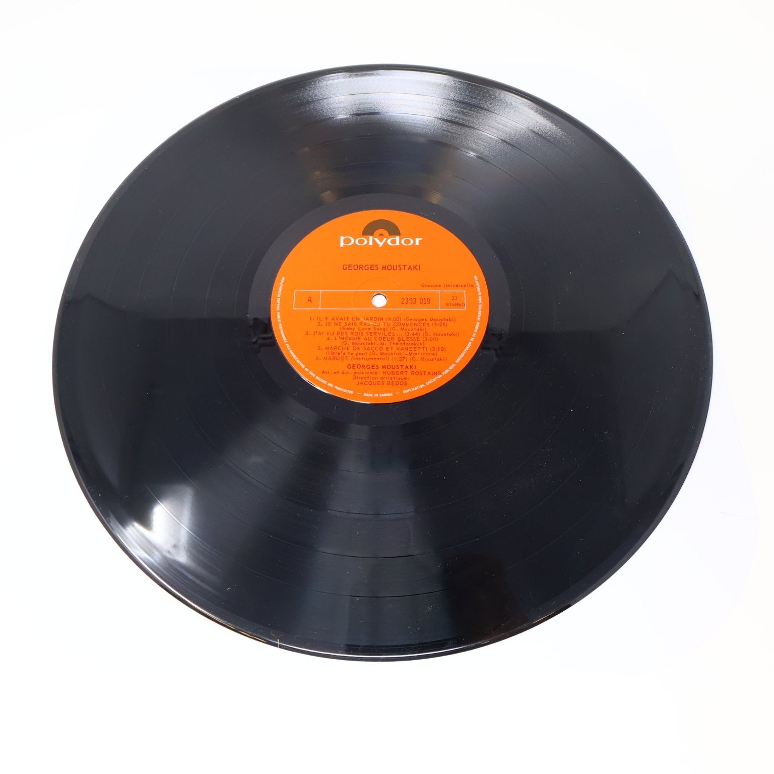 Georges Moustaki Lot 2 Disques Éponymes/Self Titled LP Record Polydor 1971-1974