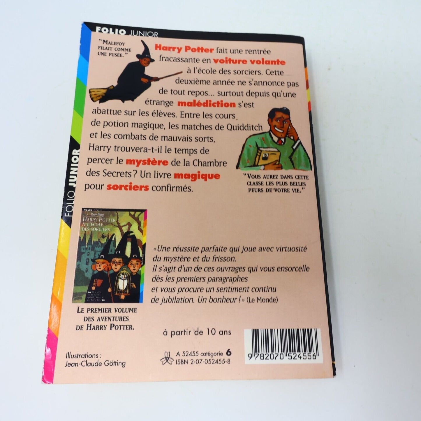 Lot 2 livres illustrés Harry Potter #1-2 Folio Junior 1st Ed Français/French