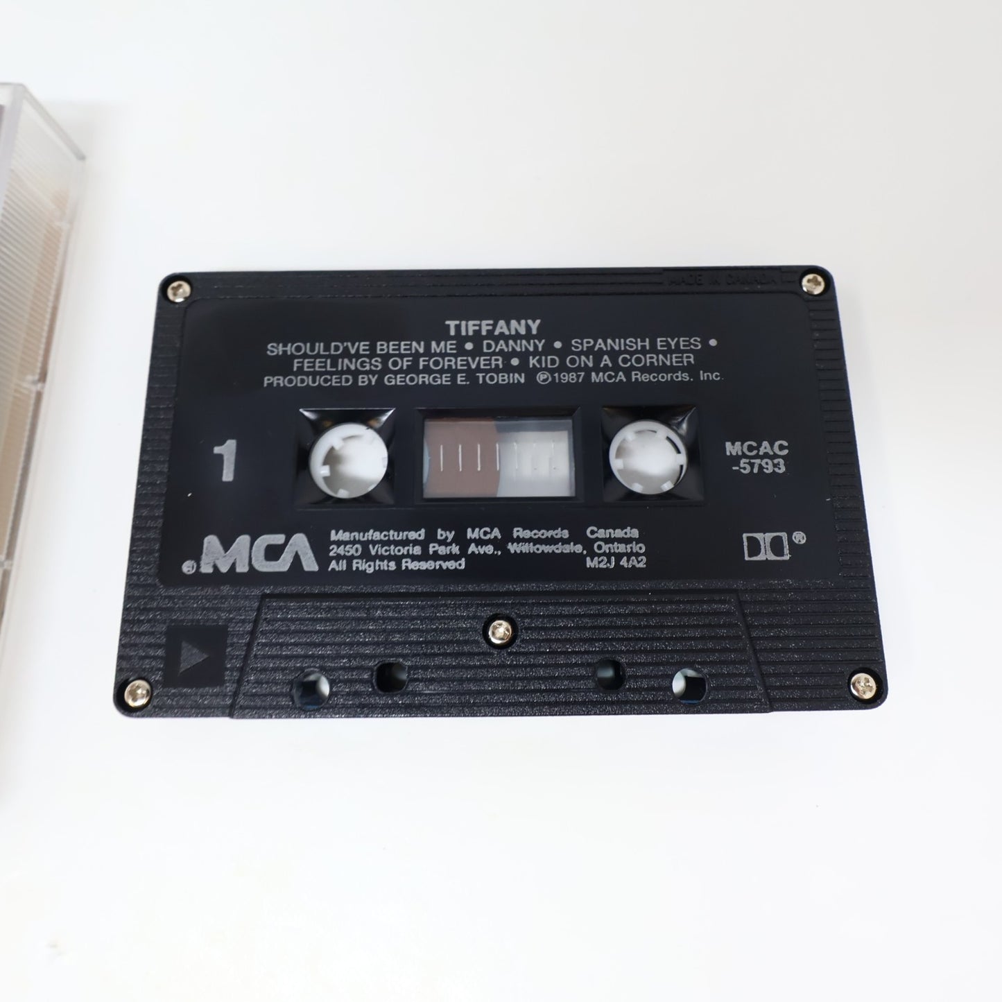 Tiffany Self-Titled Cassette 1987 Should've Been Me/Danny/Spanish Eyes MCAC-5793