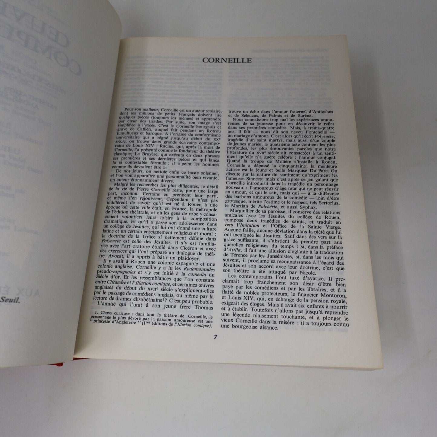1964 L'Intégrale Corneille Oeuvres Complètes de Pierre Corneille Seuil Omnibus