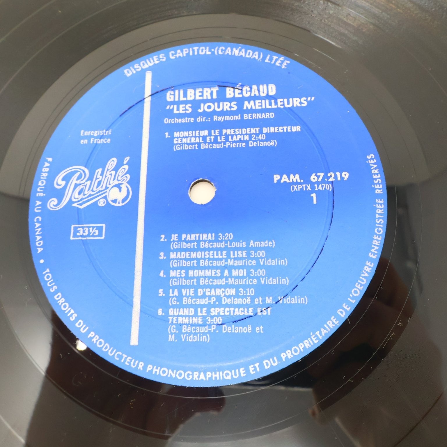 Gilbert Bécaud Lot 13 Disques Record Olympia/Ami/L'Important C'est La Rose 70s