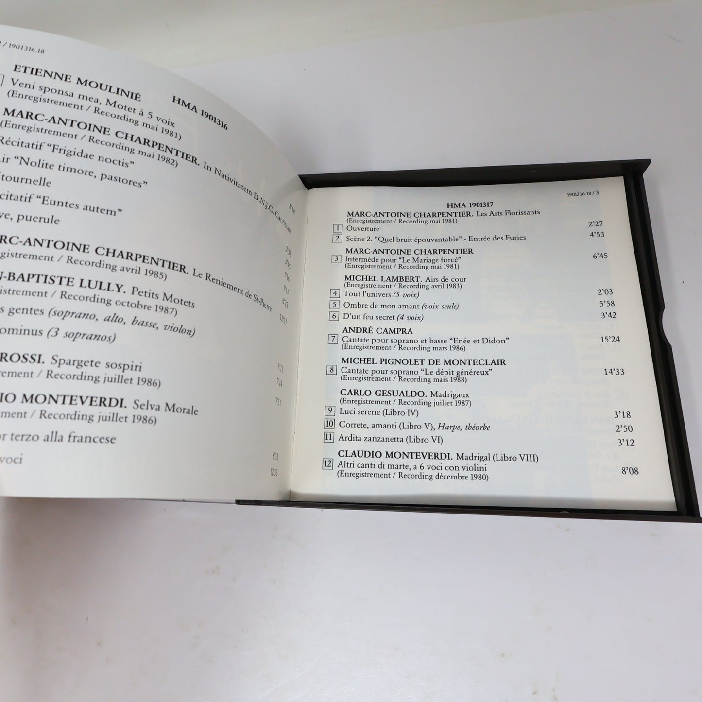 Les Arts Florissants 10 Years/10 Ans CD William Christie Opera Classical 1990