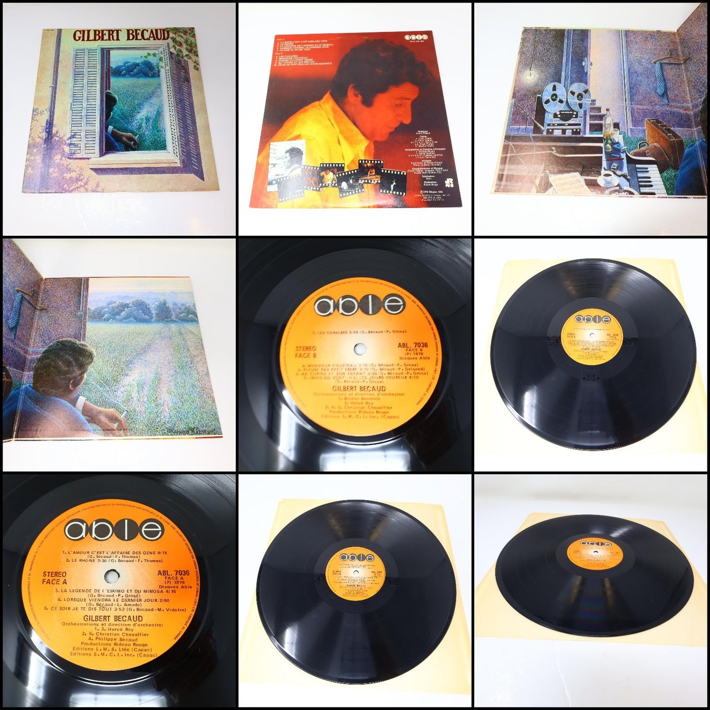 Gilbert Bécaud Lot 13 Disques Record Olympia/Ami/L'Important C'est La Rose 70s