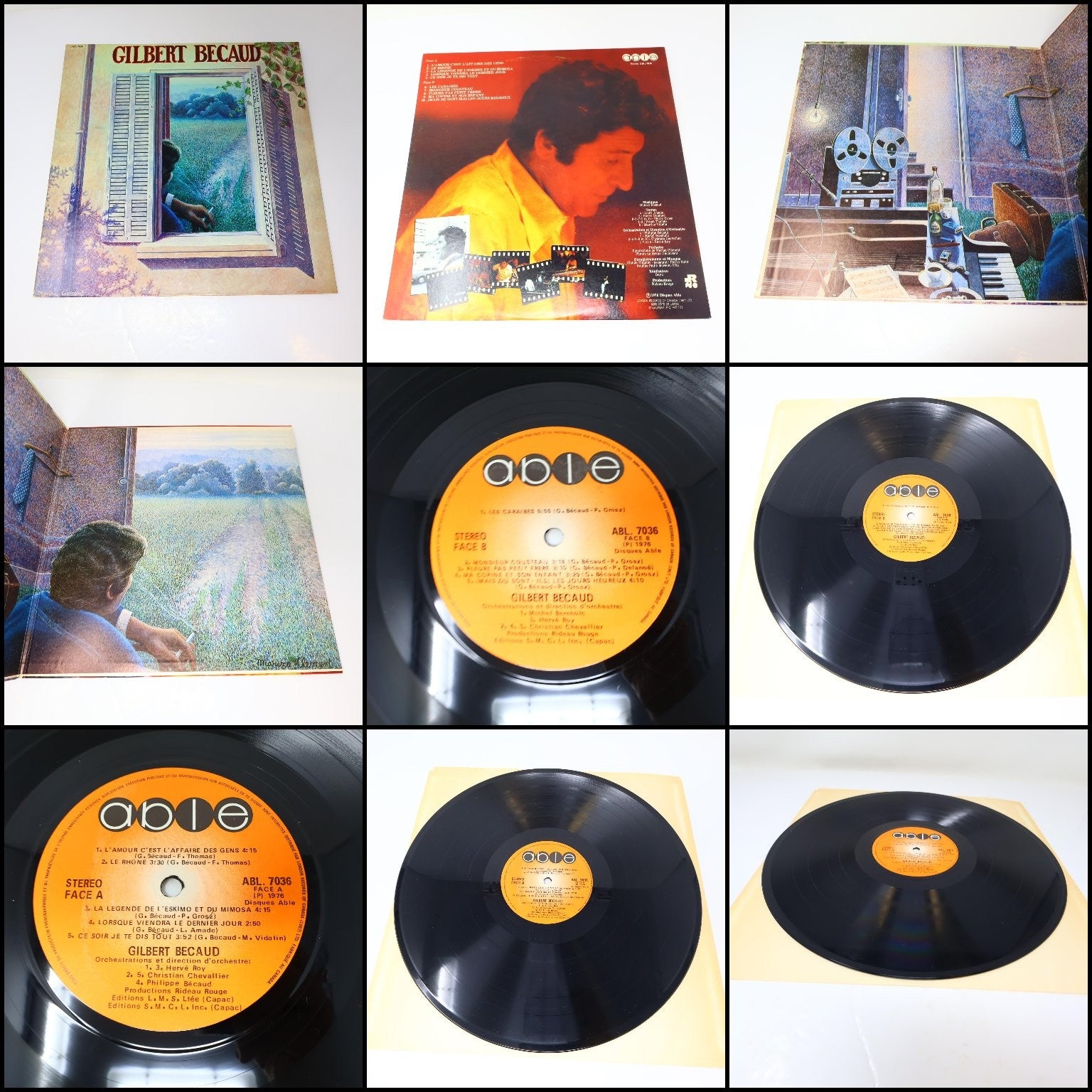 Gilbert Bécaud Lot 13 Disques Record Olympia/Ami/L'Important C'est La Rose 70s