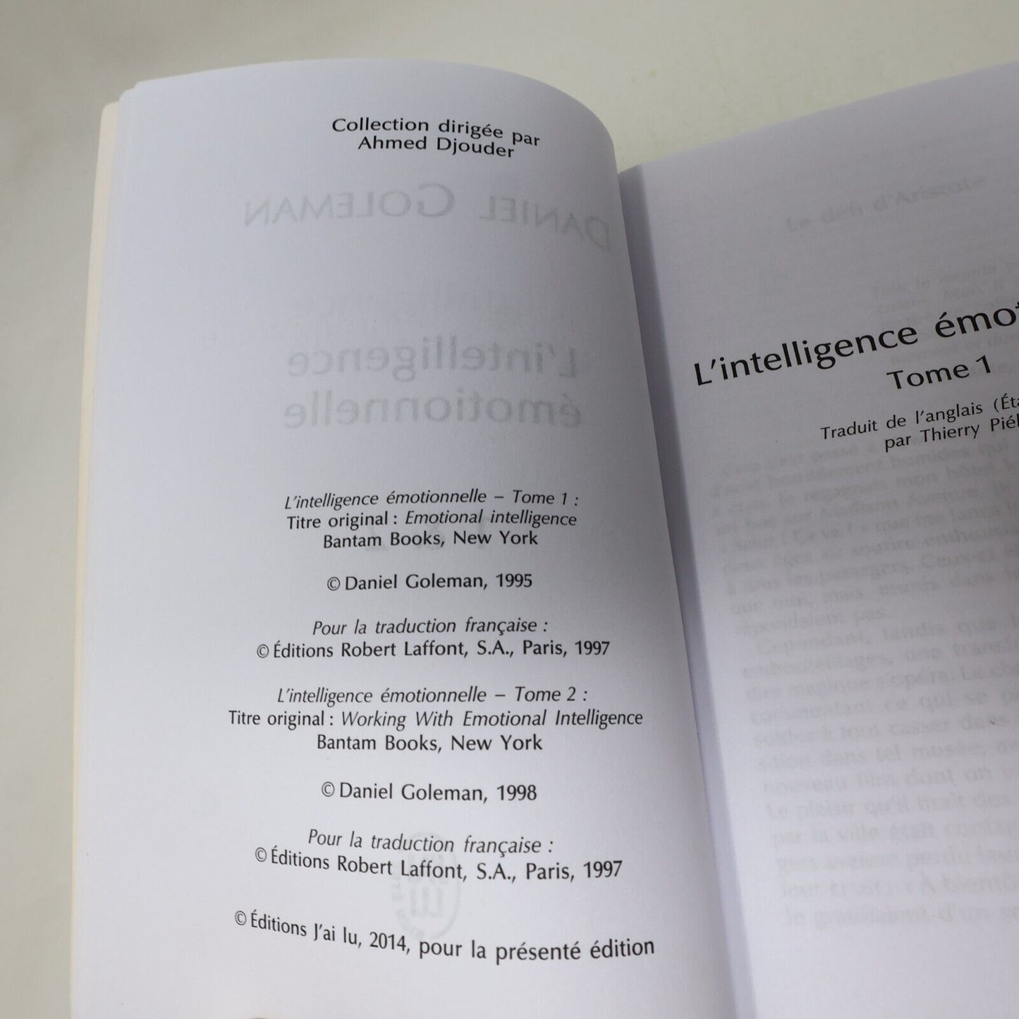 2014 L'Intelligence Émotionnelle Intégrale Daniel Goleman Psychologie Relations
