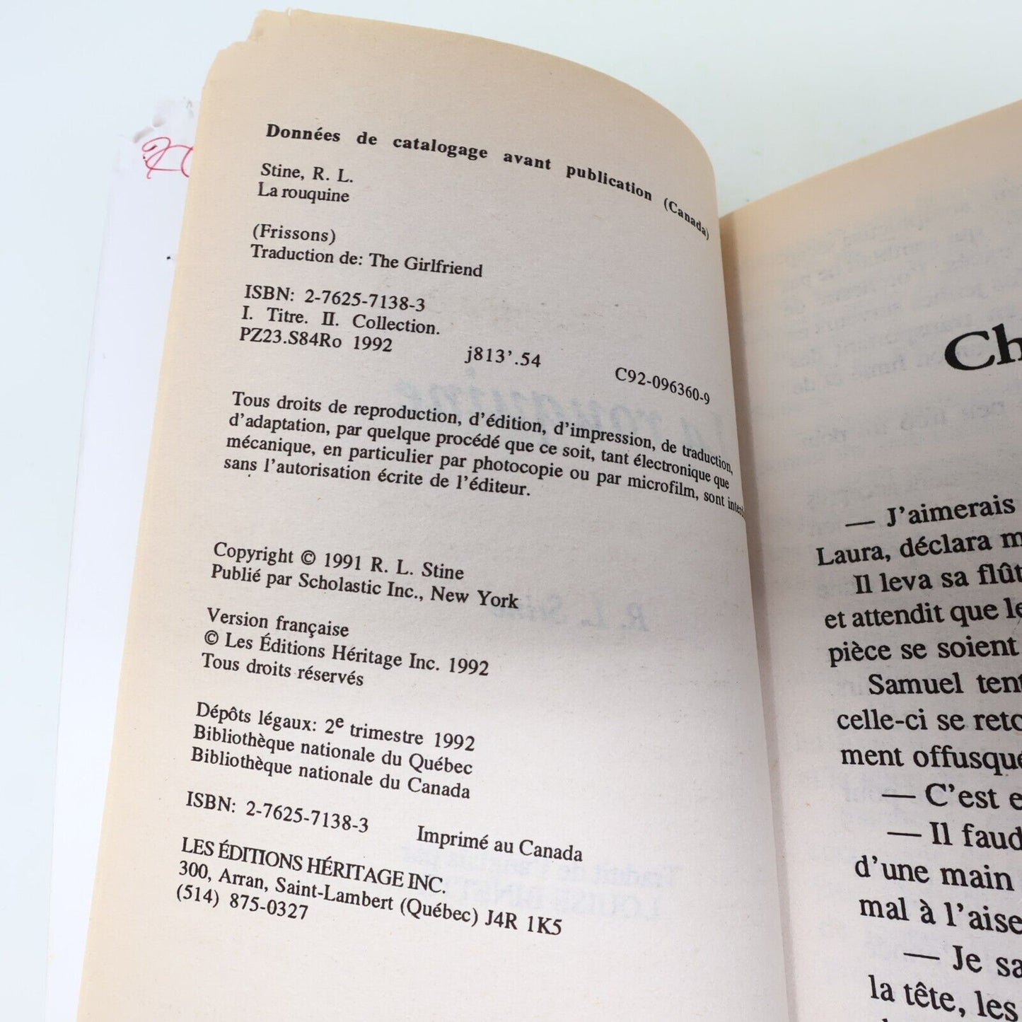 Lot 9 Livres Frissons Stine/Lerangis/Pike EH Français French La Gardienne Ados