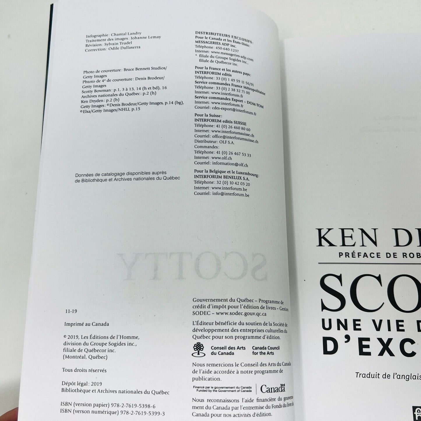2019 Scotty une Vie de Hockey d'Exception de Ken Dryden Mémoires Biographie PB