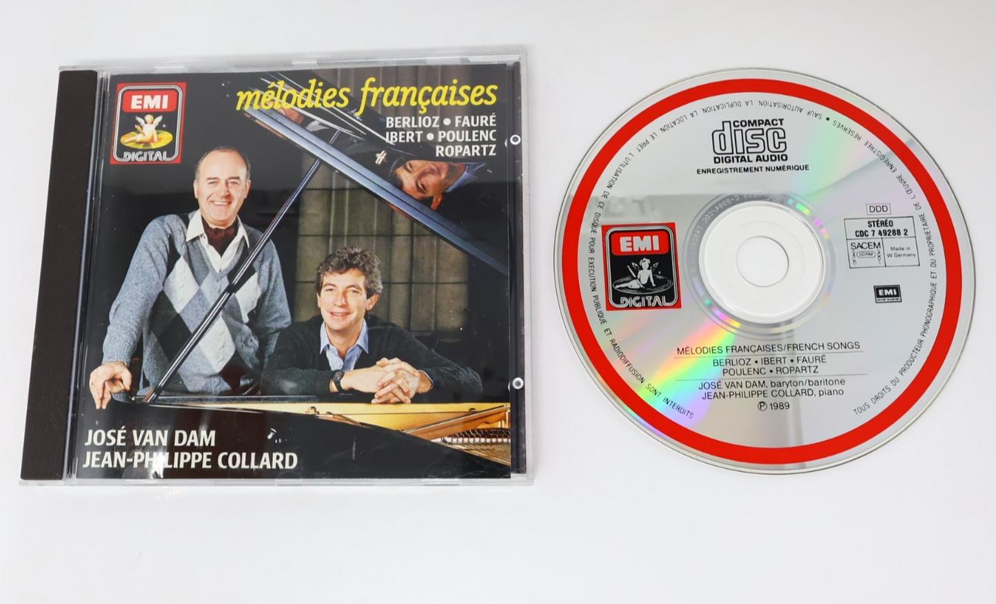 Mélodies Françaises CD José Van Dam/Collard Berlioz/Fauré/Ibert/Poulenc/Ropartz