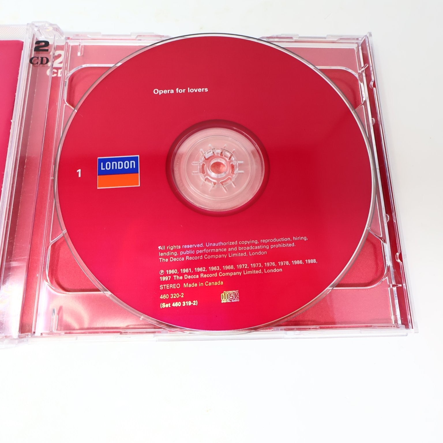 Opera For Lovers CD 1998 2CD Romantic Opera Classics London Verdi/Donizetti