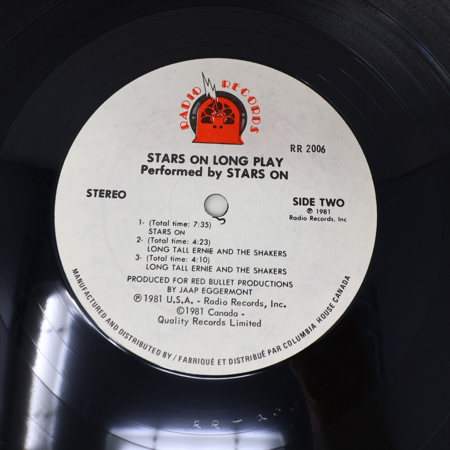 Stars On Long Play LP Record Vinyl 1981 RR 2006 Canada Radio Records Disco 80s