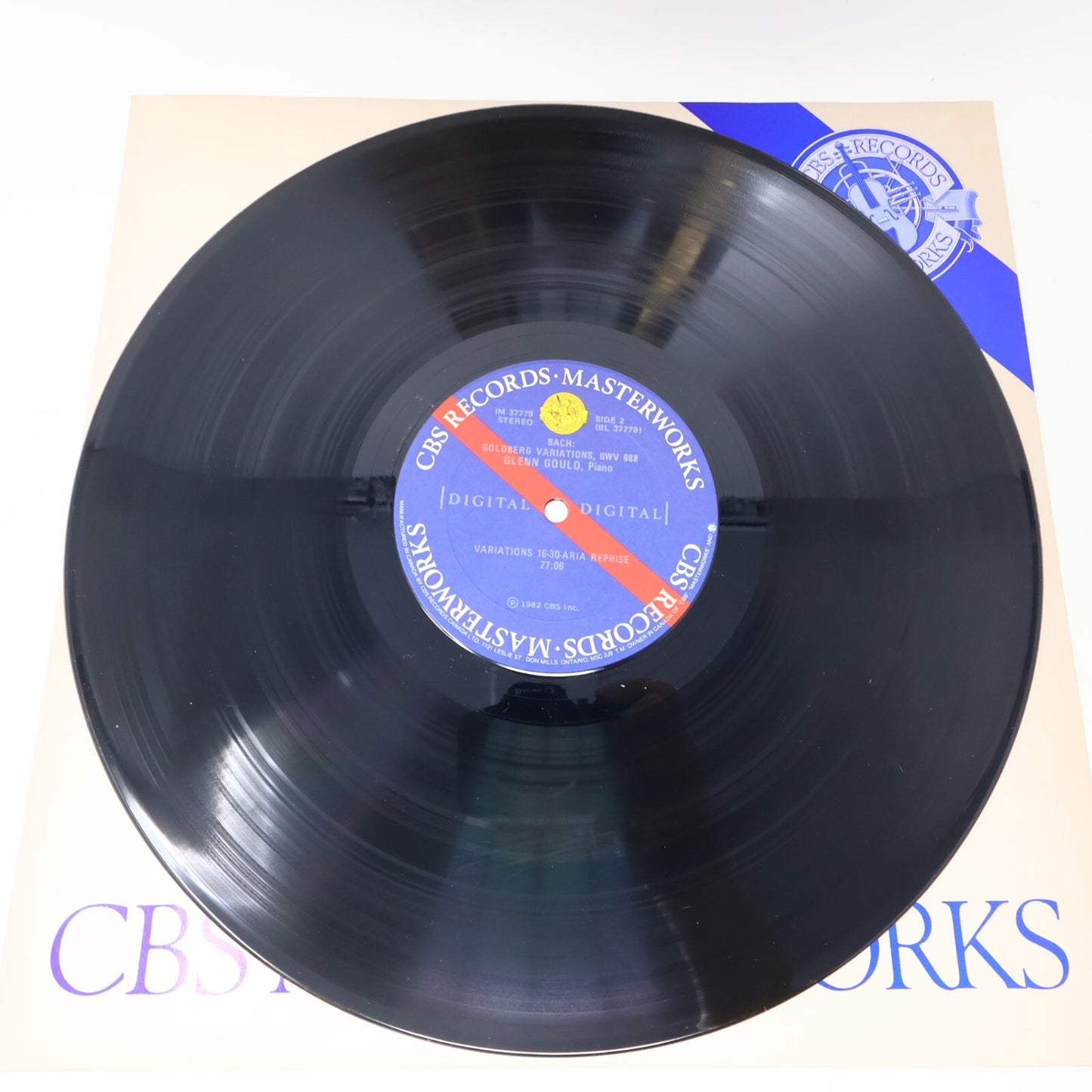 Bach The Goldberg Variations Glenn Gould LP Record 1982 IM 37779 CBS Masteworks