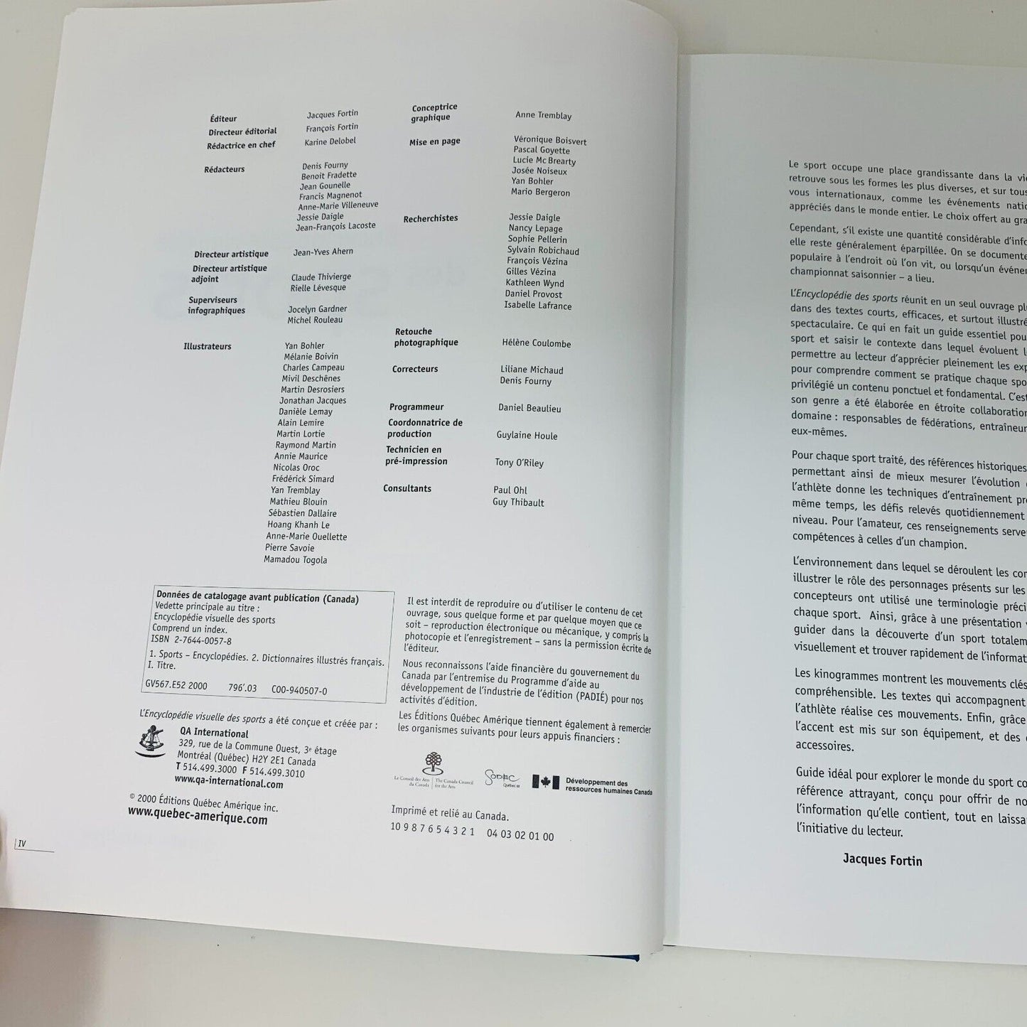 2000 Encyclopédie Visuelle des Sports Québec Amérique Illustrée en Français HC