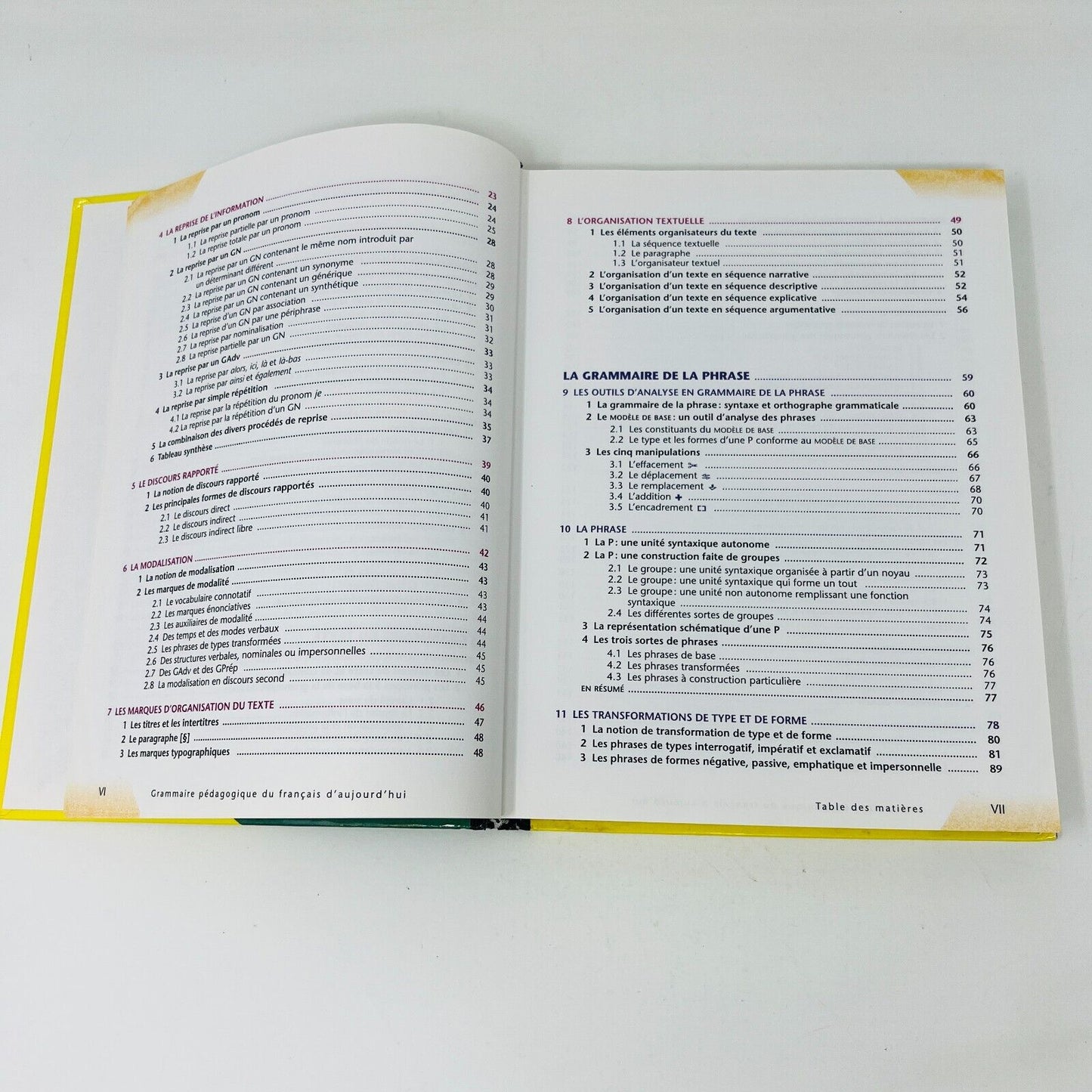 1999 Grammaire Pédagogique du Français d'Aujourd'hui Graficor Langue Référence
