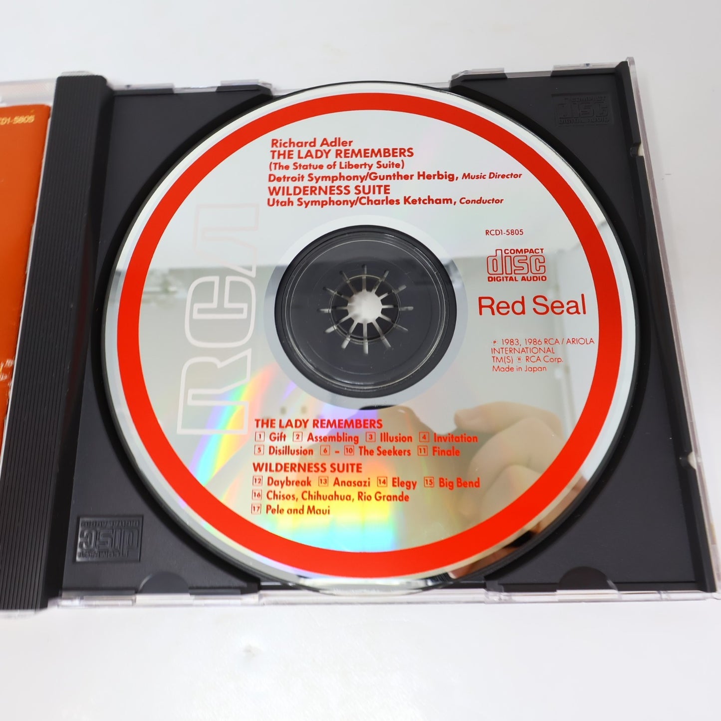 Richard Adler The Lady Remembers/Wilderness Suite CD Gunther Herbig/Ketcham 1986