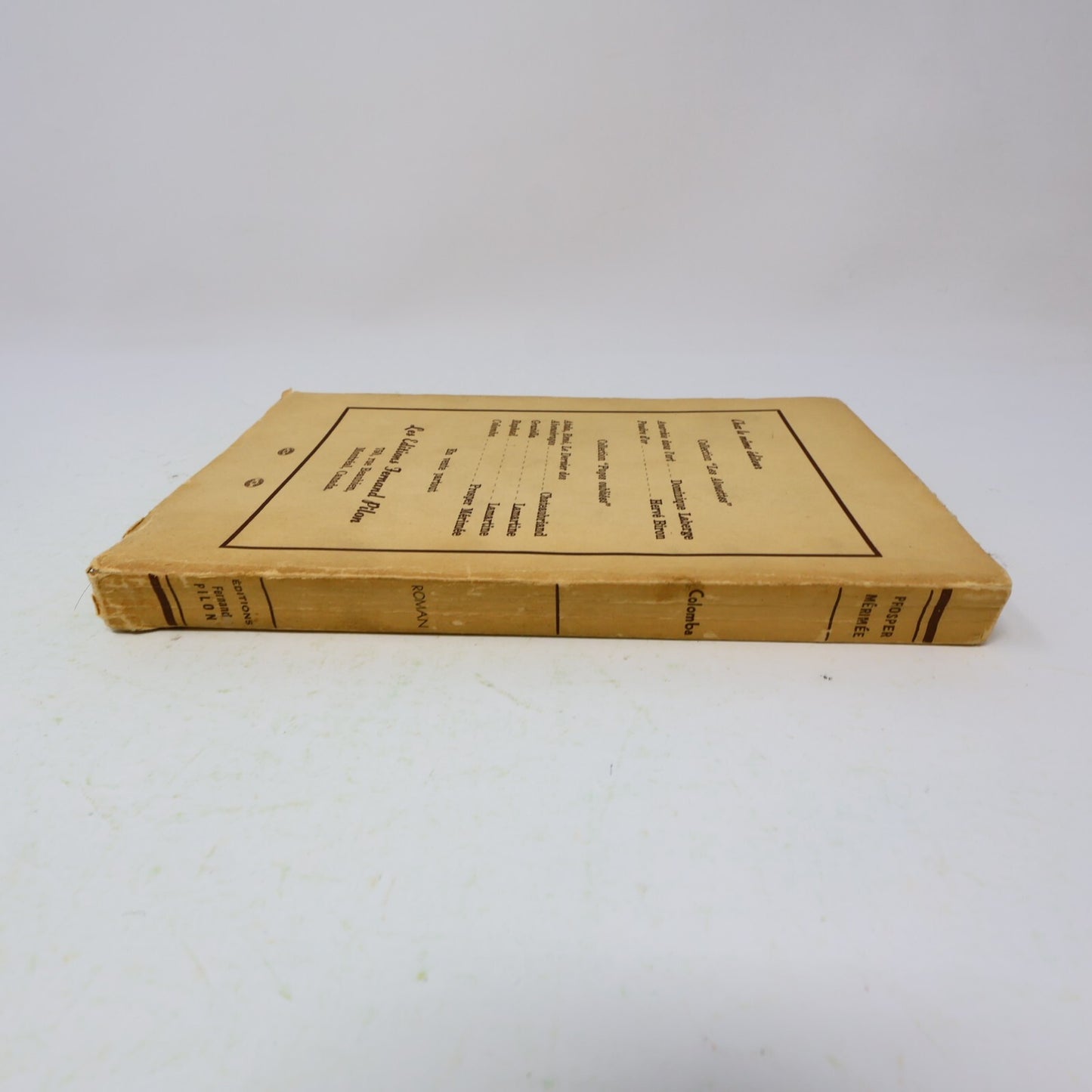 Colomba Prosper Mérimée Éditions Fernand Pilon Vintage Littérature Roman Livre