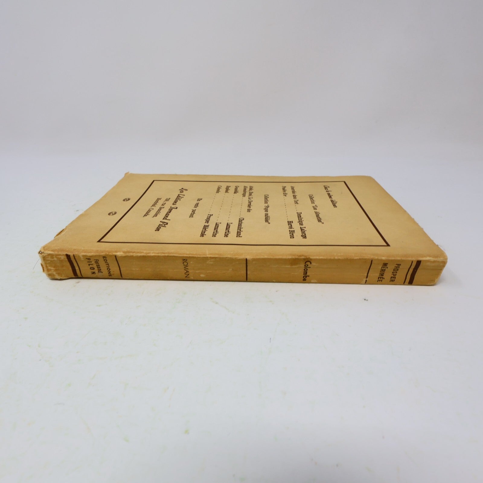 Colomba Prosper Mérimée Éditions Fernand Pilon Vintage Littérature Roman Livre