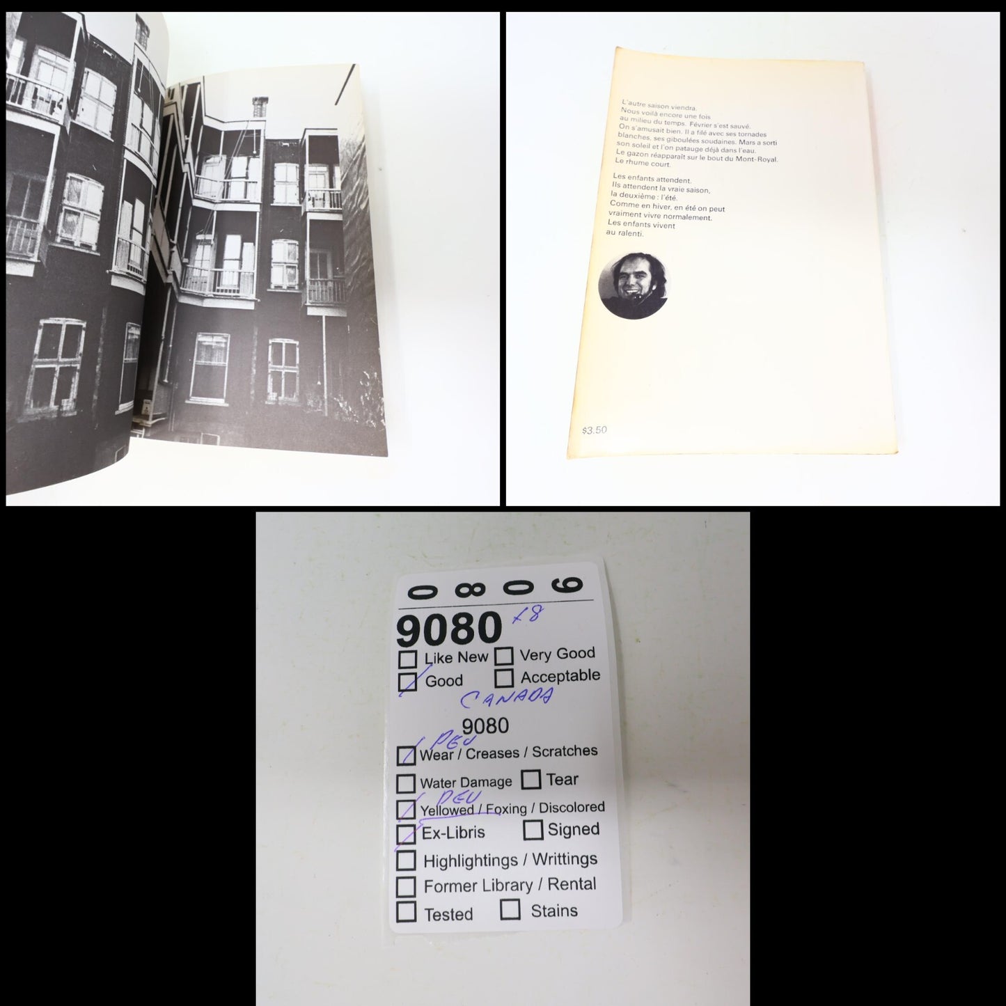 Claude Jasmin Lot 9 Livres Petite Patrie/L'Outaragasipi/Enfant de Villeray Roman