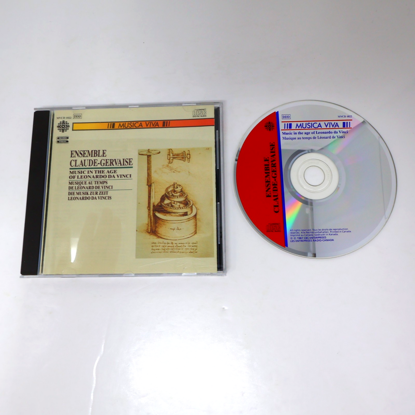 Ensemble Claude-Gervaise CD Music In The Age Of Leonardo Da Vinci Musica Viva