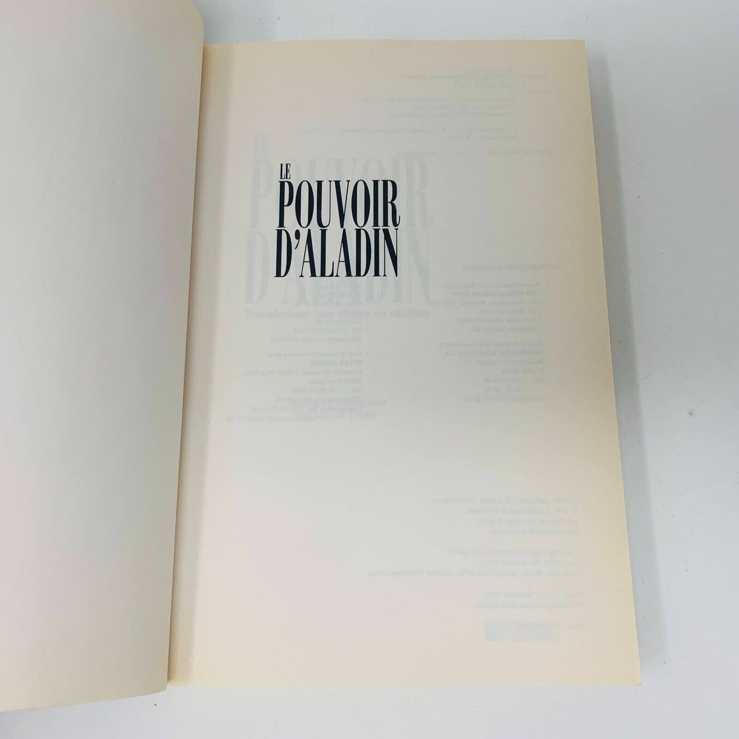 1996 Le Pouvoir d'Aladin Mark Victor Hansen/Jack Canfield Vos Désirs en Réalités