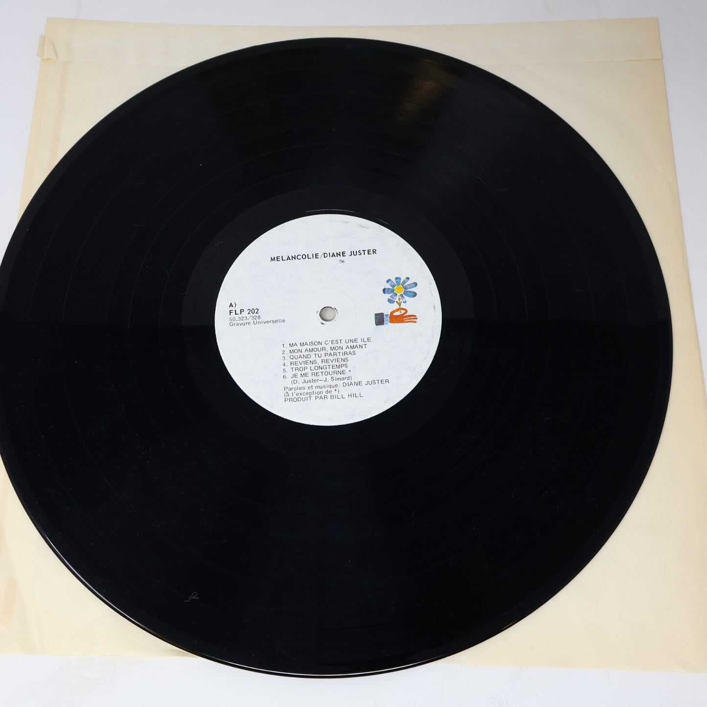 Diane Juster Mélancolie Disque LP Record Vinyl 1974 Fleur FLP 202 Pop Chanson