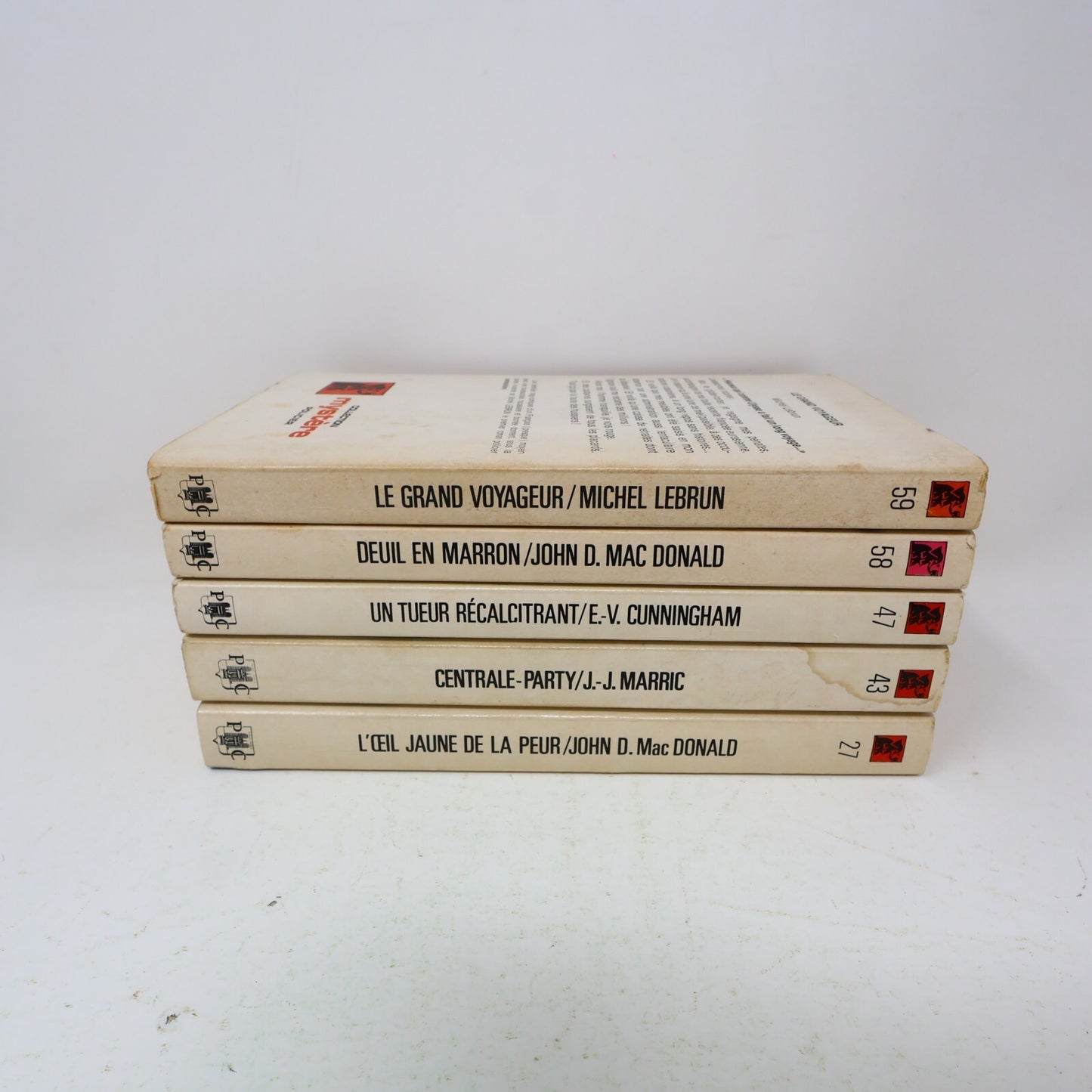 Collection Mystère Policier Lot 5 Livres Lebrun/Donald/Marric Deuil en Marron PB