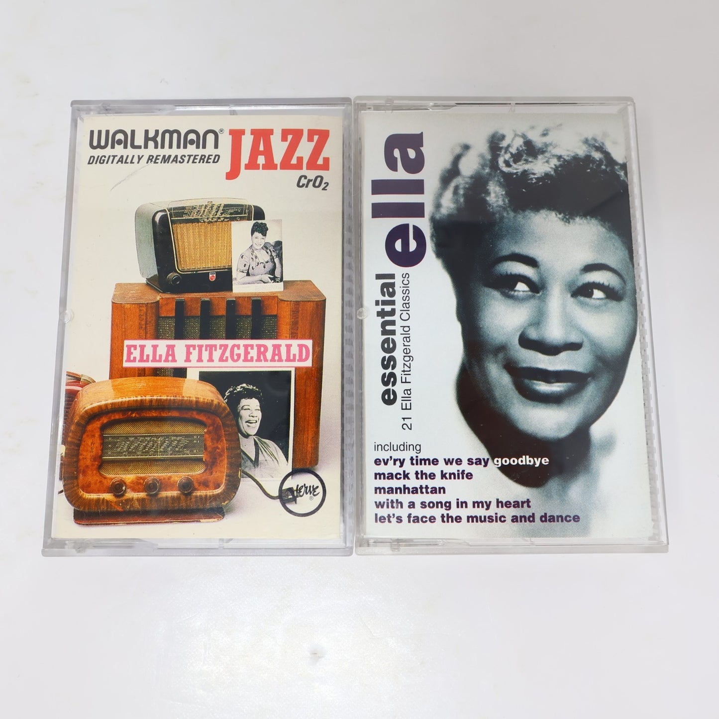 Ella Fitzgerald 2 Cassette Lot Essential Ella Mack The Knife/Manhattan/Blue Moon