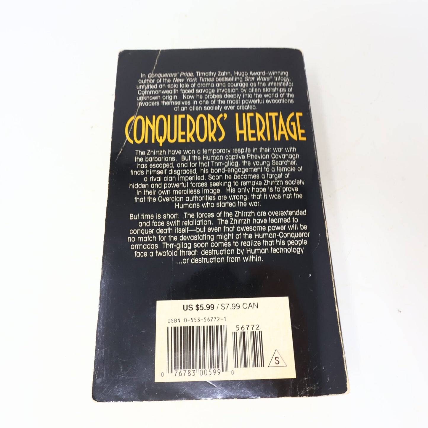 Conquerors' Heritage/Pride 2 Books Lot Timothy Zahn Spectra Science-Fiction 90s