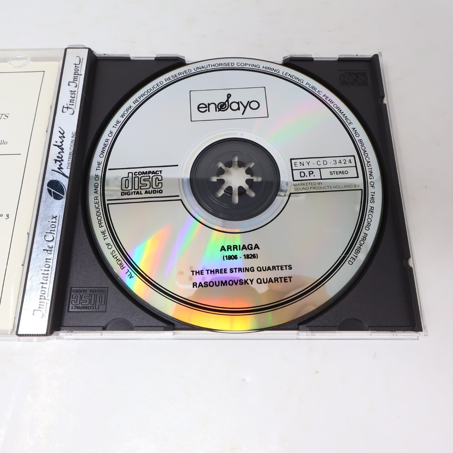Arriaga String Quartets CD Rasoumowsky Quartet Classical Ensayo ENY-CD-3424