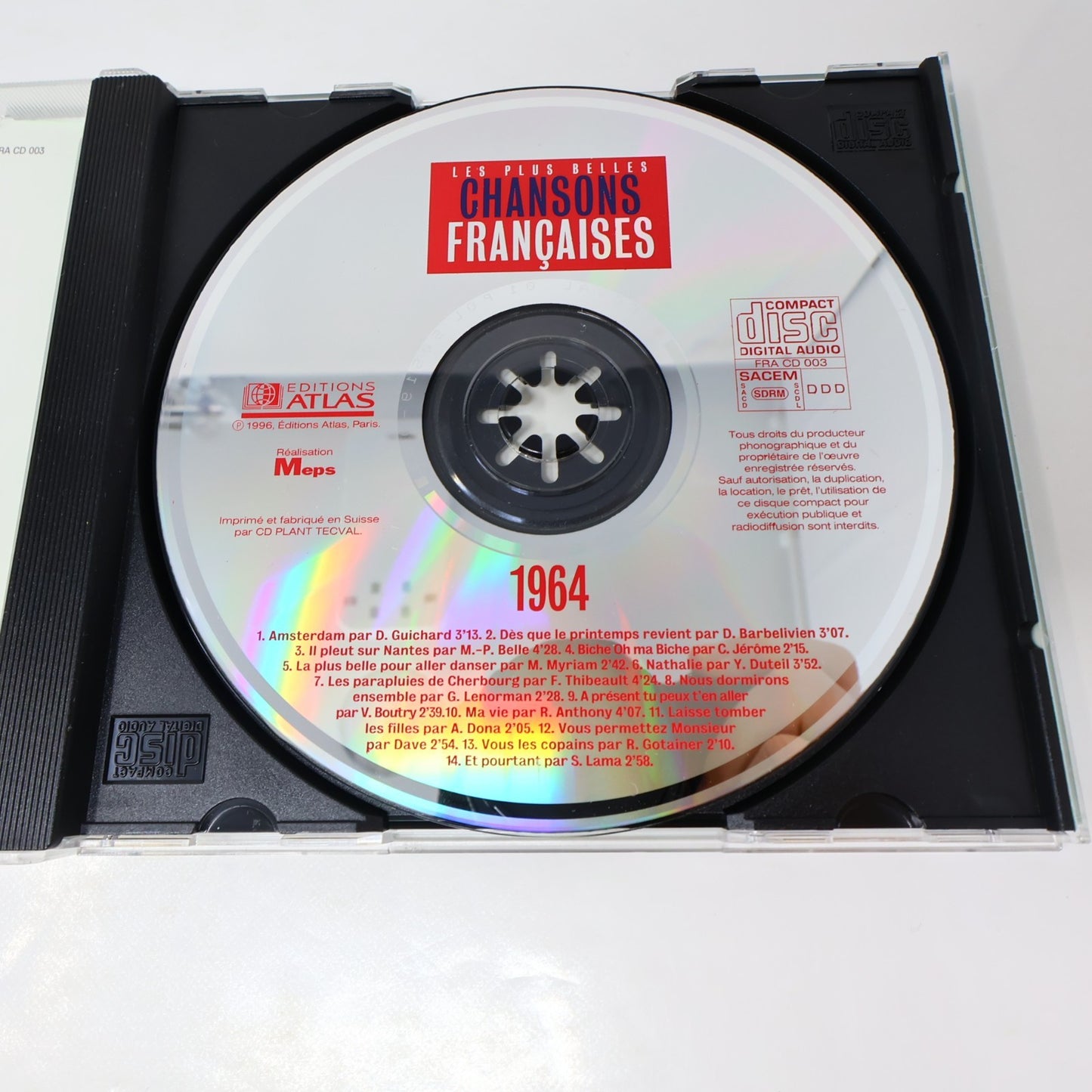 Les Plus Belles Chansons Françaises 1962-1963-1964 Lot 3 CD Lama/Adamo/Duteil