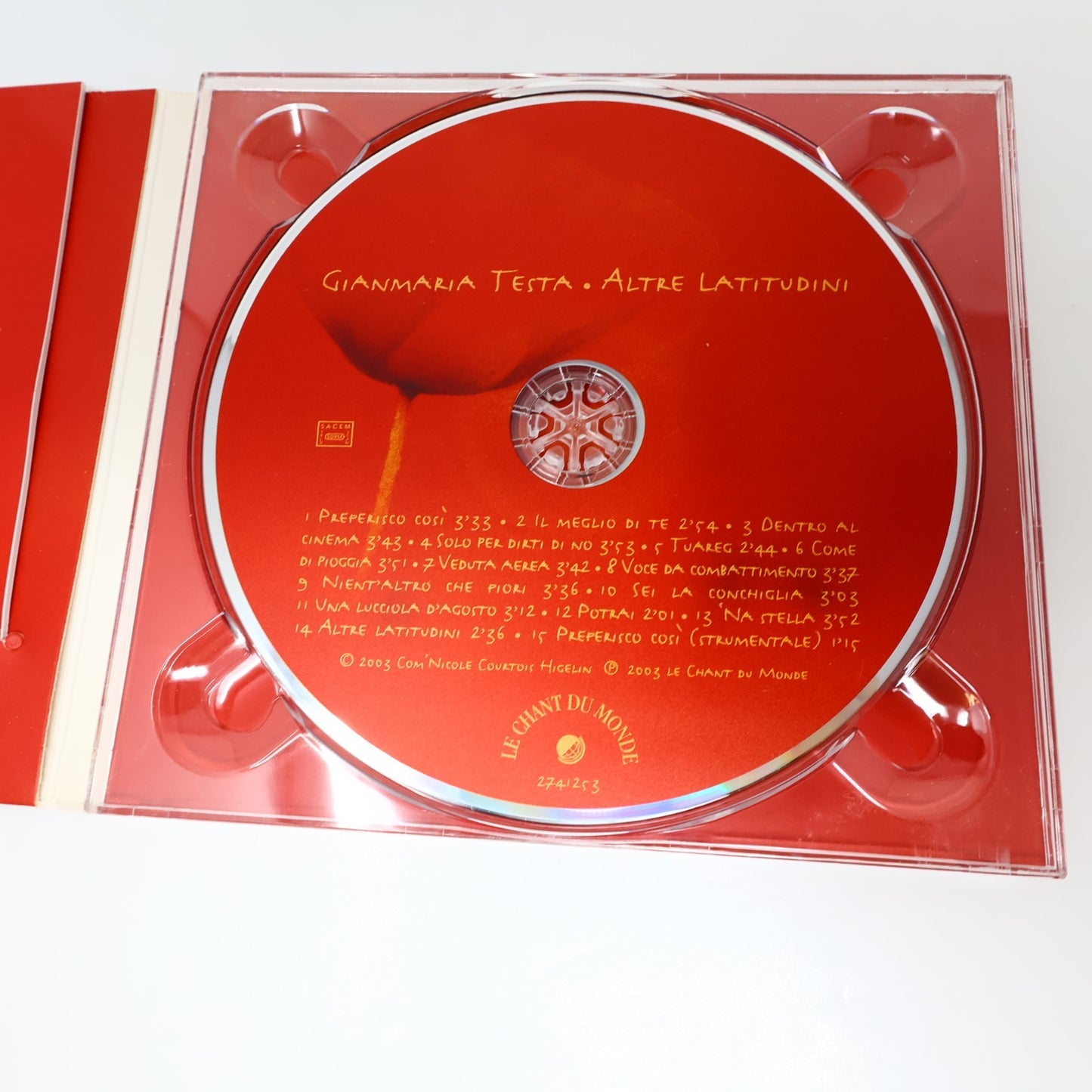 Gianmaria Testa 3 CD Lot Altre Latitudini/Vitamia/Men At Work Live Jazz/Folk/Pop