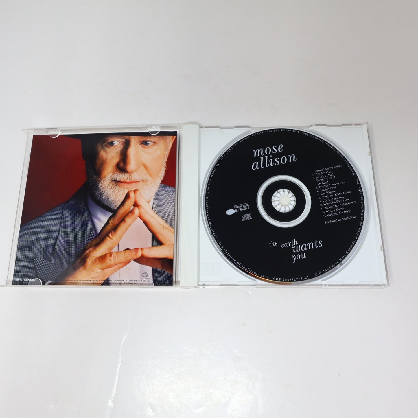 Mose Allison The Earth Wants You CD Blue Note 1994 This Ain't Me/Cabaret Card