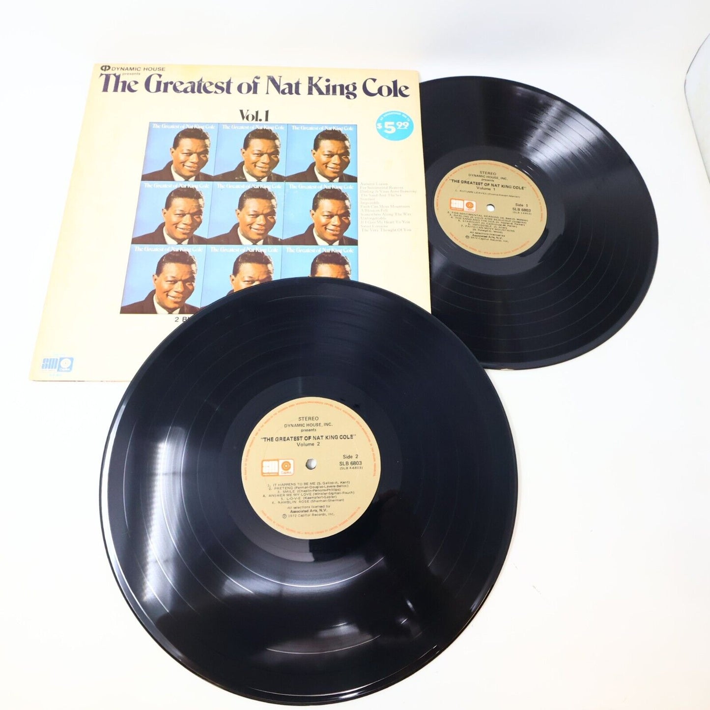 The Greatest of Nat King Cole Vol 1-2 Vinyl Record 2x LP SLB 6803 Unforgettable