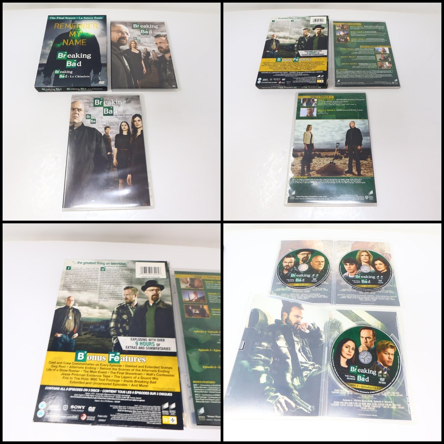 Breaking Bad 6 DVD Lot Complete Serie Seasons 1-5 TV Series Bryan Cranston NTSC