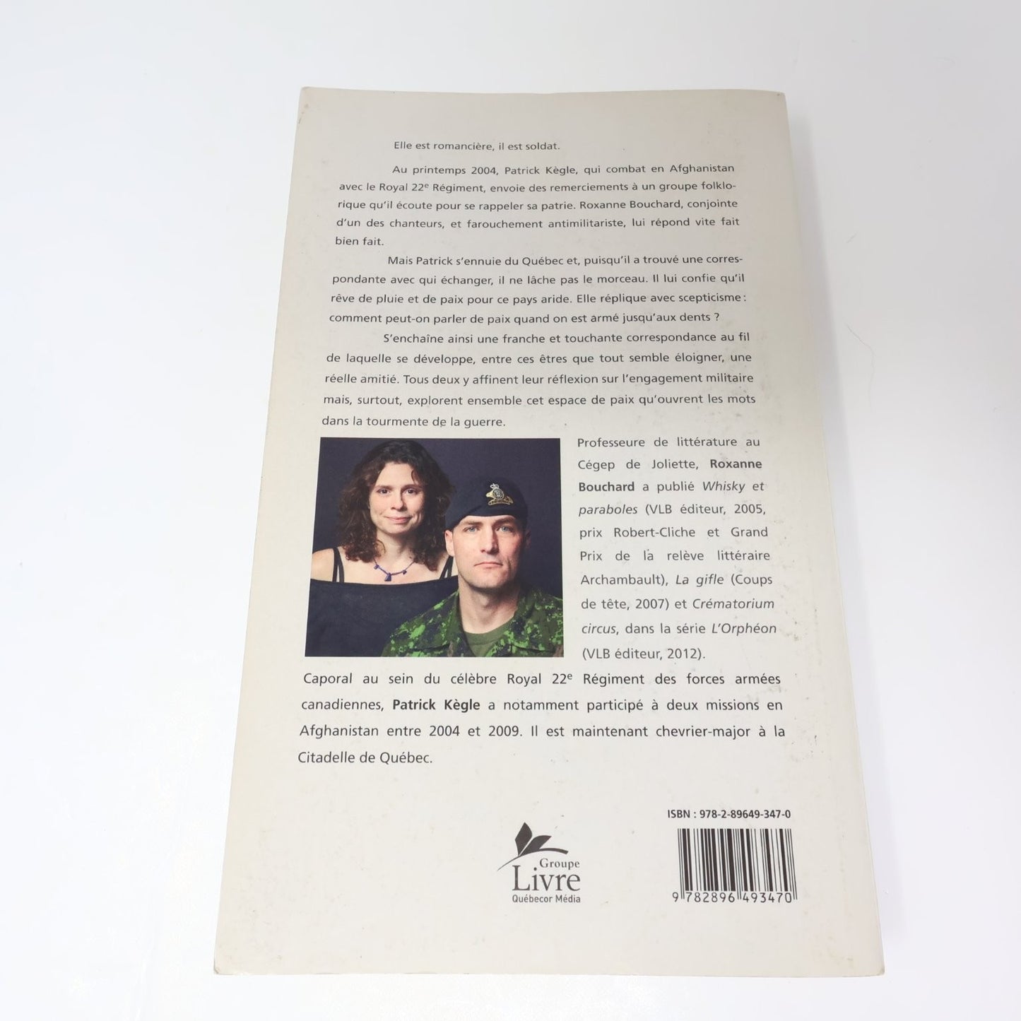 En Terrain Miné Roxanne Bouchard/Patrick Kègle Livre 2013 Correspondance VLB