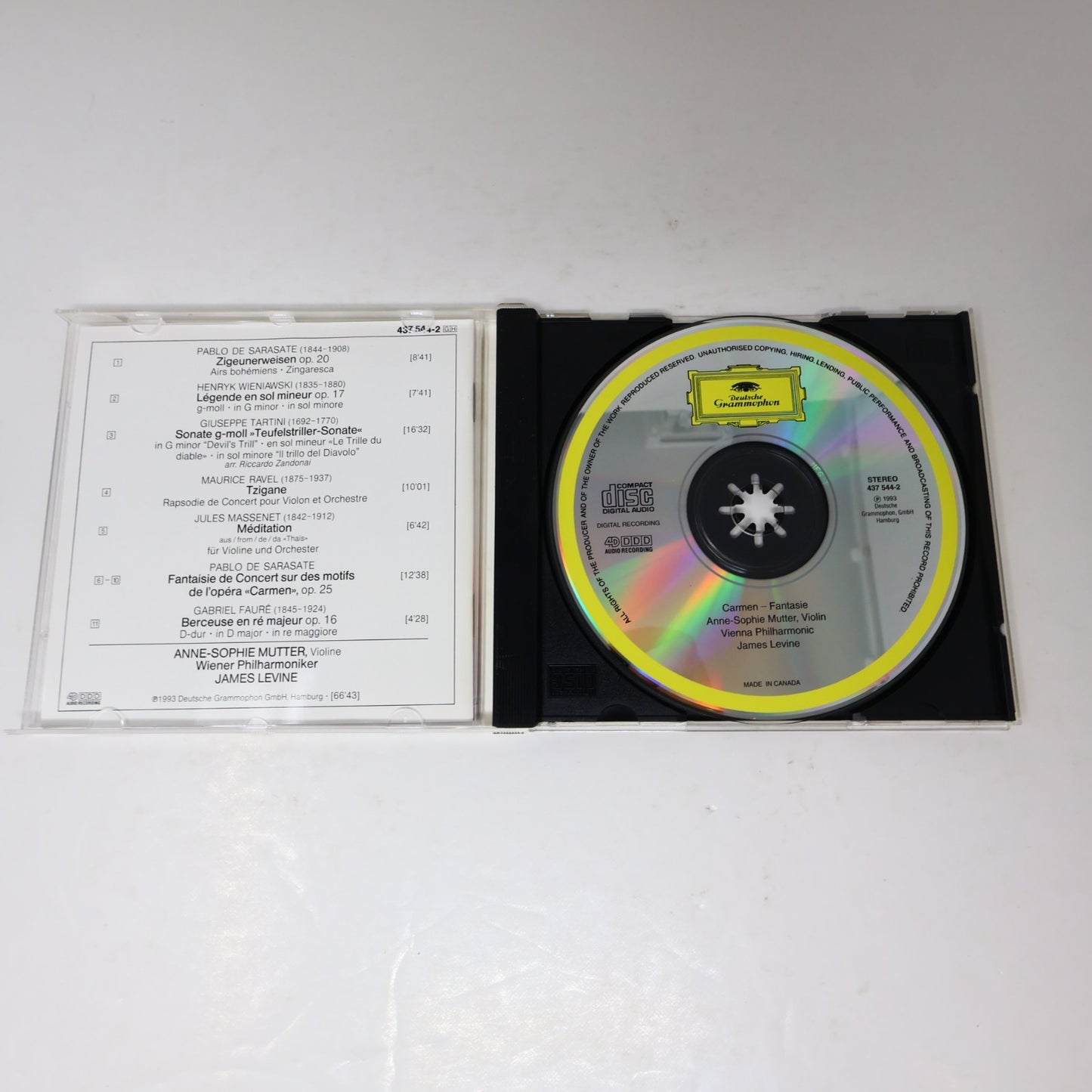 Carmen-Fantasie CD Anne-Sophie Mutter James Levine 1993 Classical 437 544-2